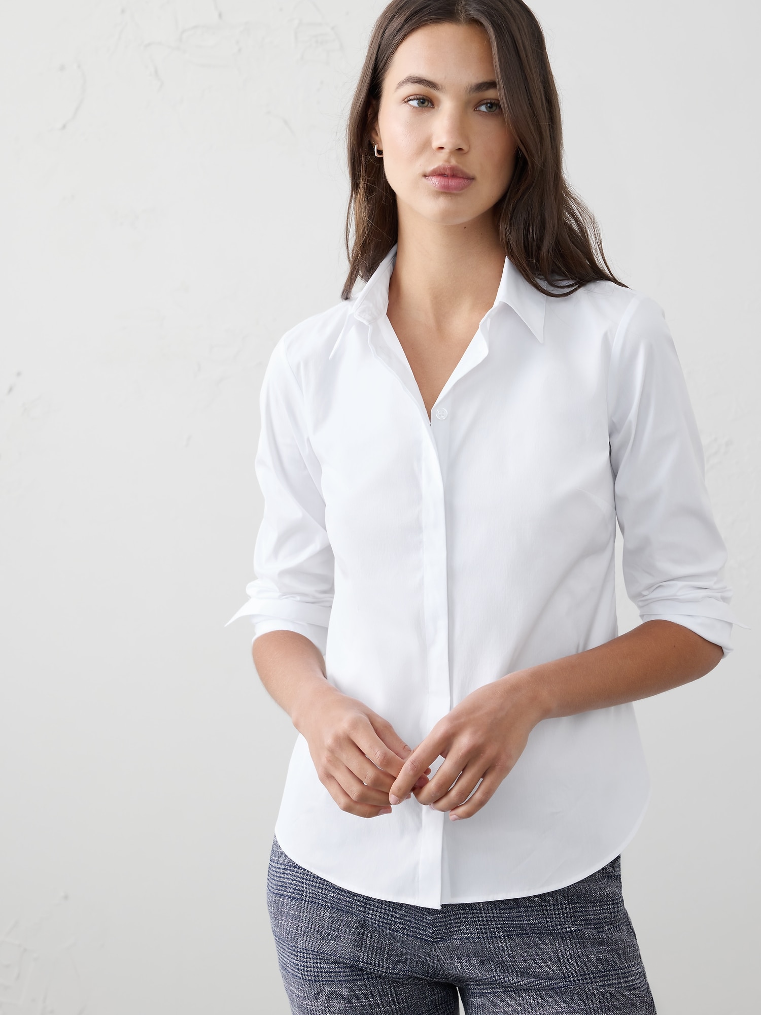 Image number 1 showing, Hidden Placket Easy Care Shirt