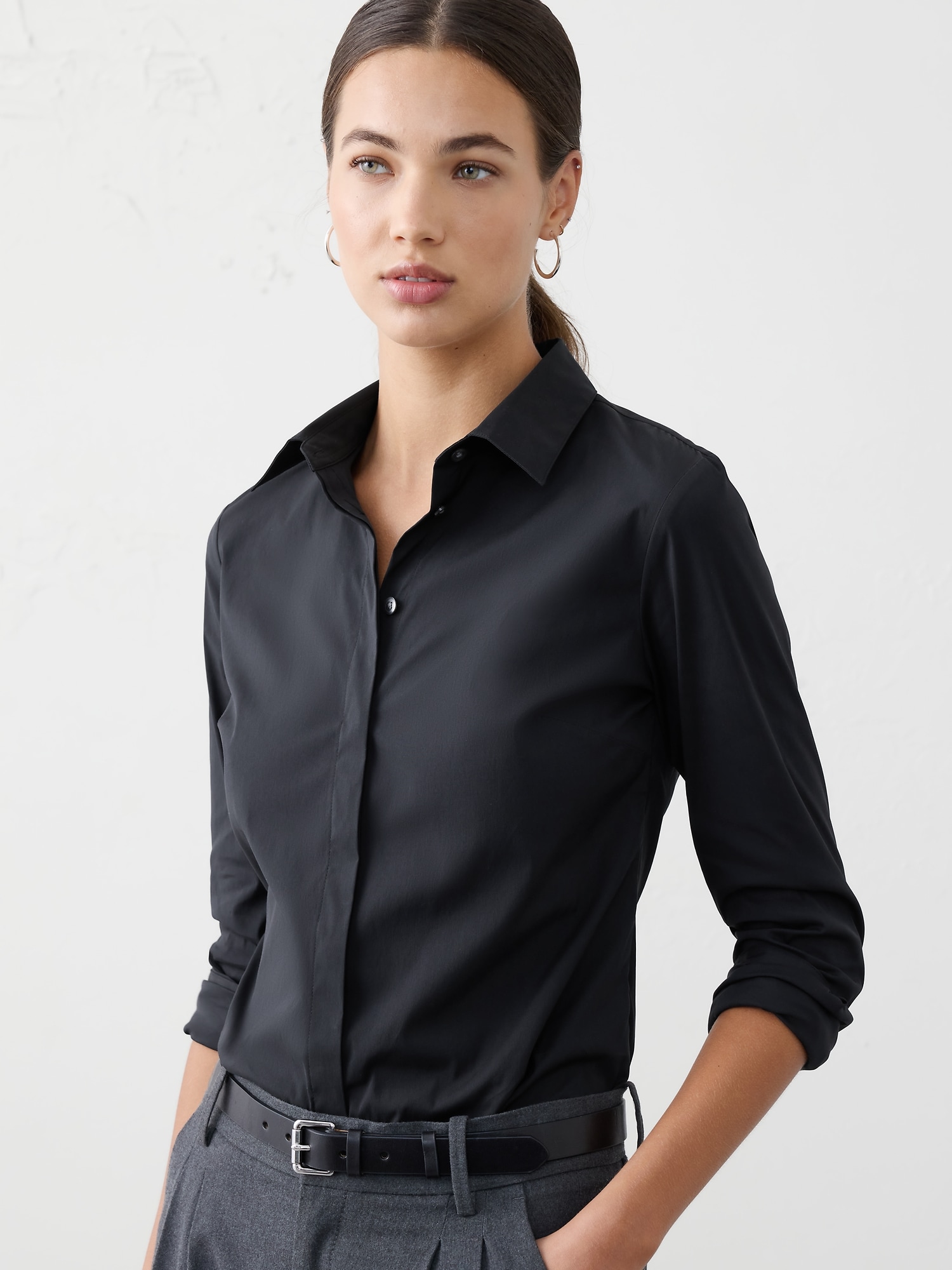 Image number 1 showing, Hidden Placket Easy Care Shirt