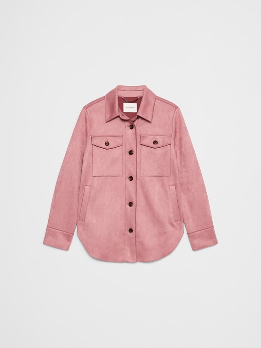 Vegan Suede Overshirt Banana Republic Factory
