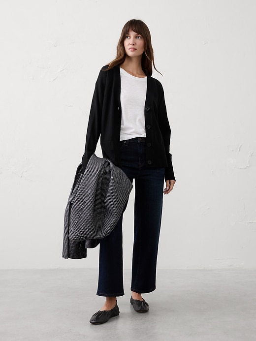 Brushed Cozy Open-Front Cardigan Sweater