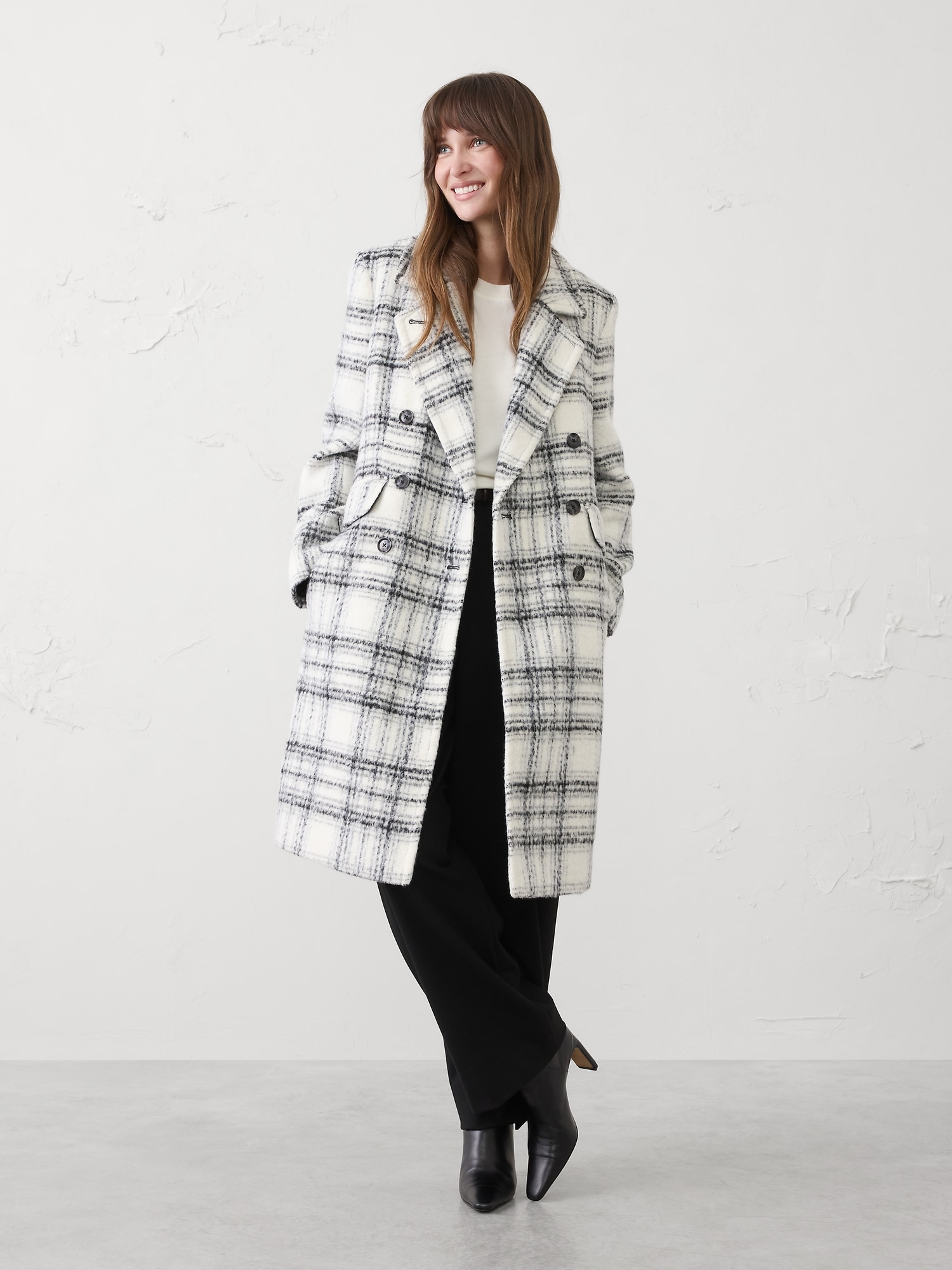 Timeless Topcoat - White Plaid