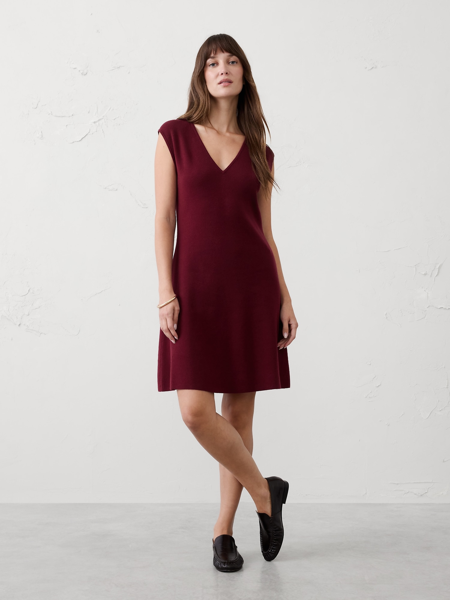 Image number 1 showing, CAP-SLEEVE SWEATER MINI DRESS