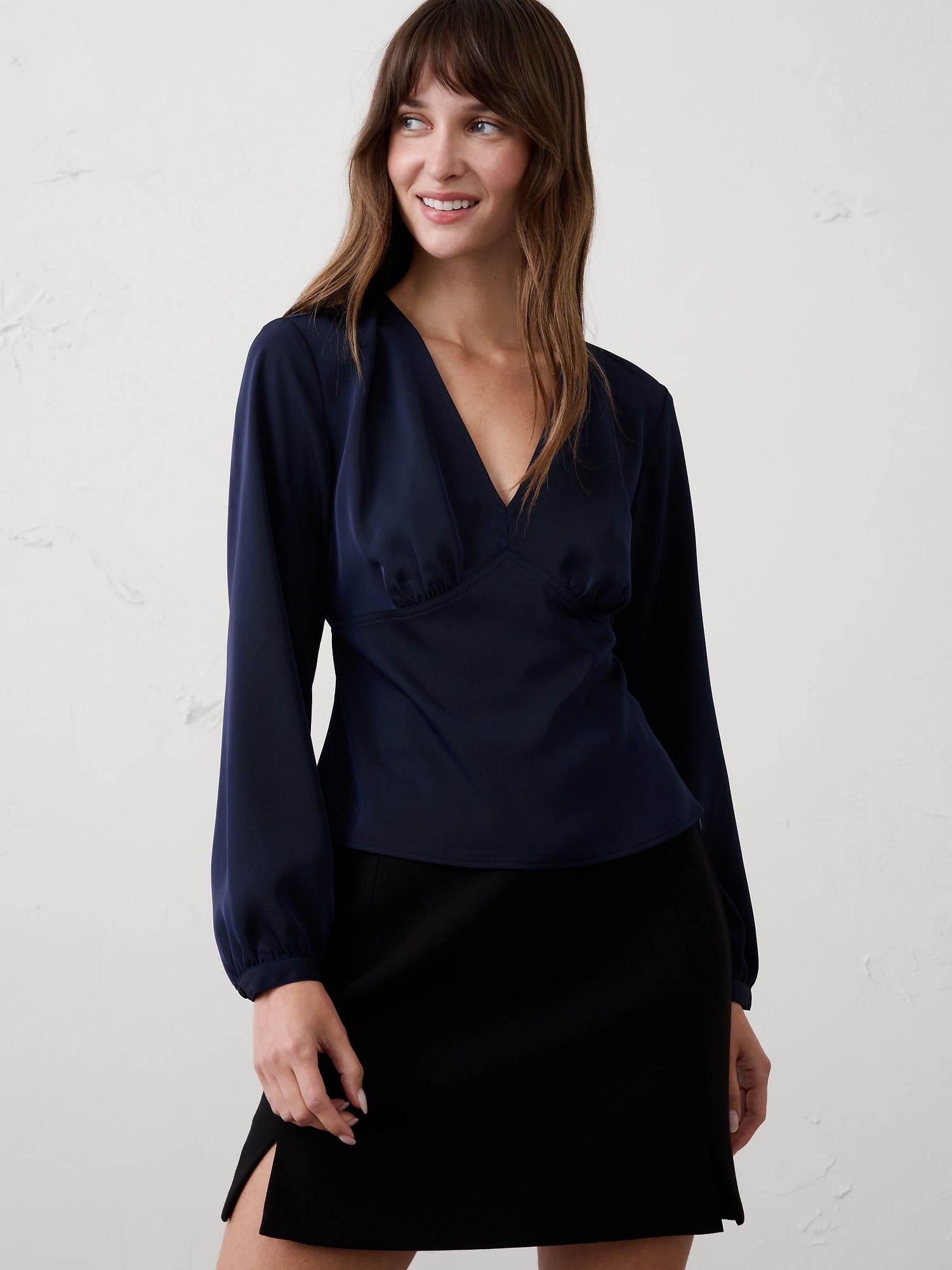 Image number 1 showing, Silky V-Neck Top
