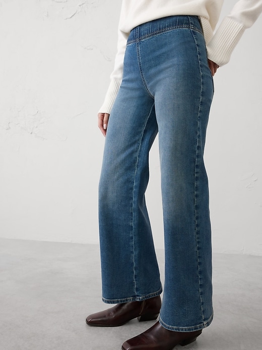 Wide-Leg High-Rise Pull-On Jean