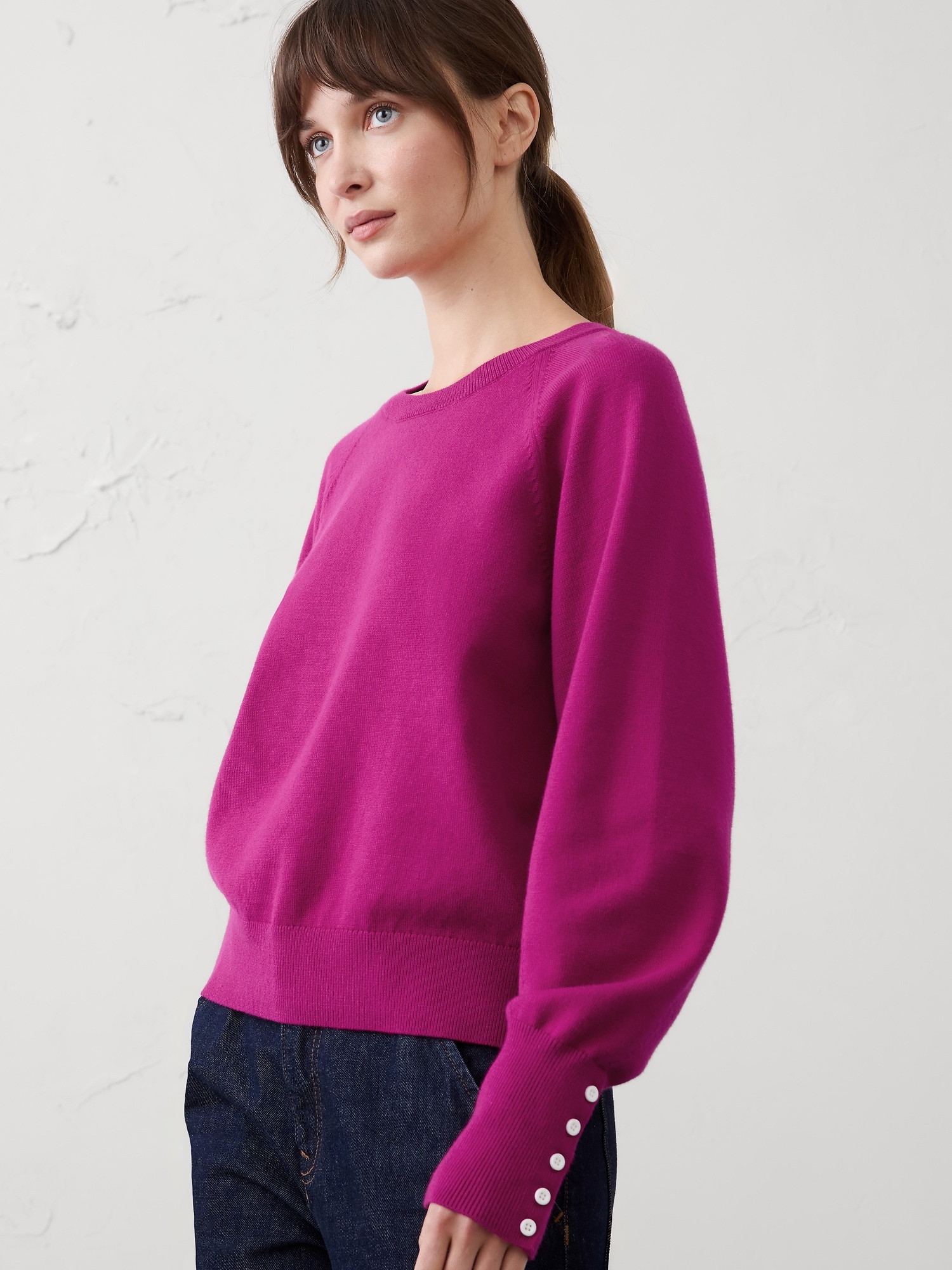 VOLUME-SLEEVE SWEATER - Camu Berry