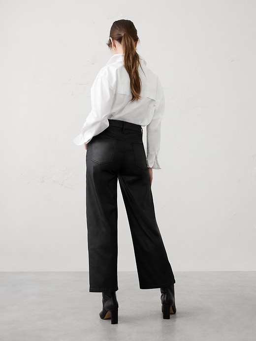 Straight High-Rise Coated Jean
