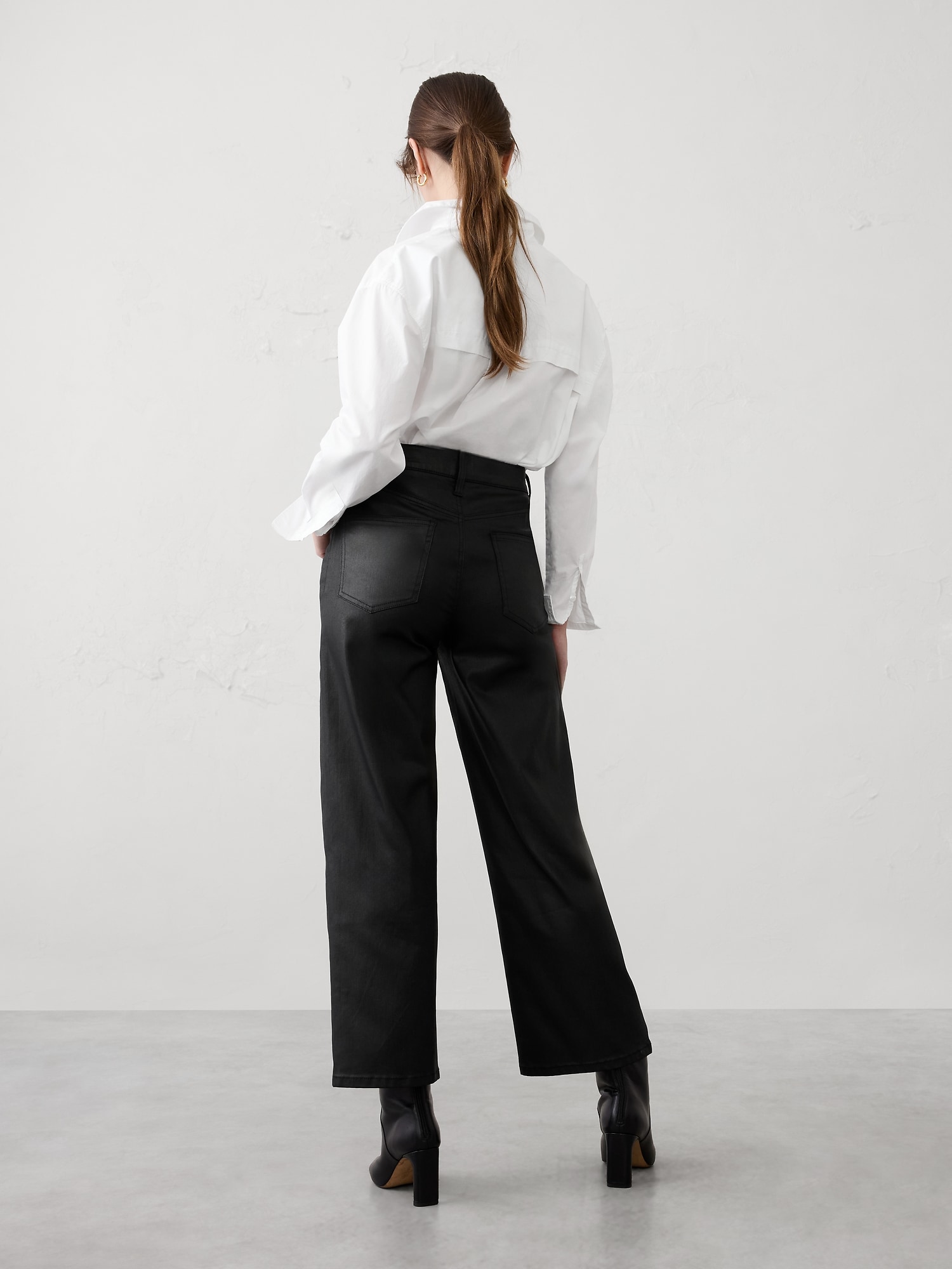 Image number 2 showing, Straight High-Rise Coated Jean