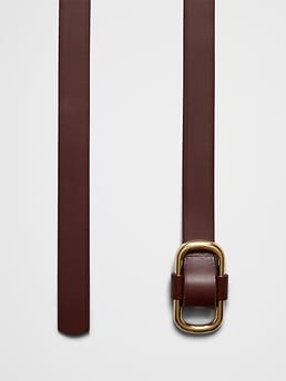 Leather Square Buckle Slider Belt | Banana Republic Factory