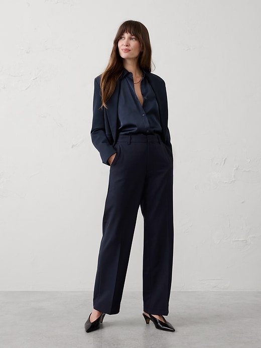 Straight High-Rise Sculpted Trouser