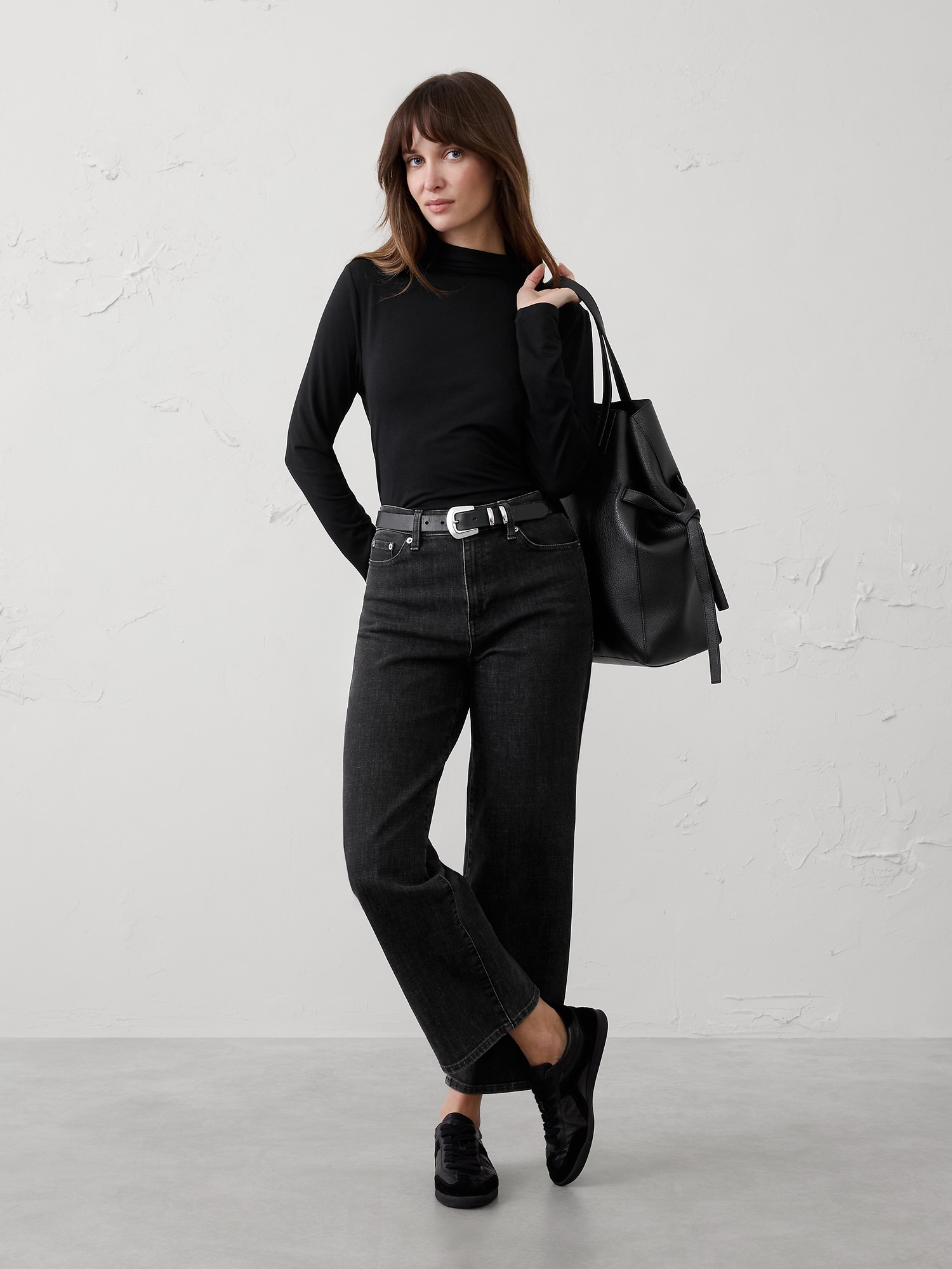Wooly Jersey Top - Black