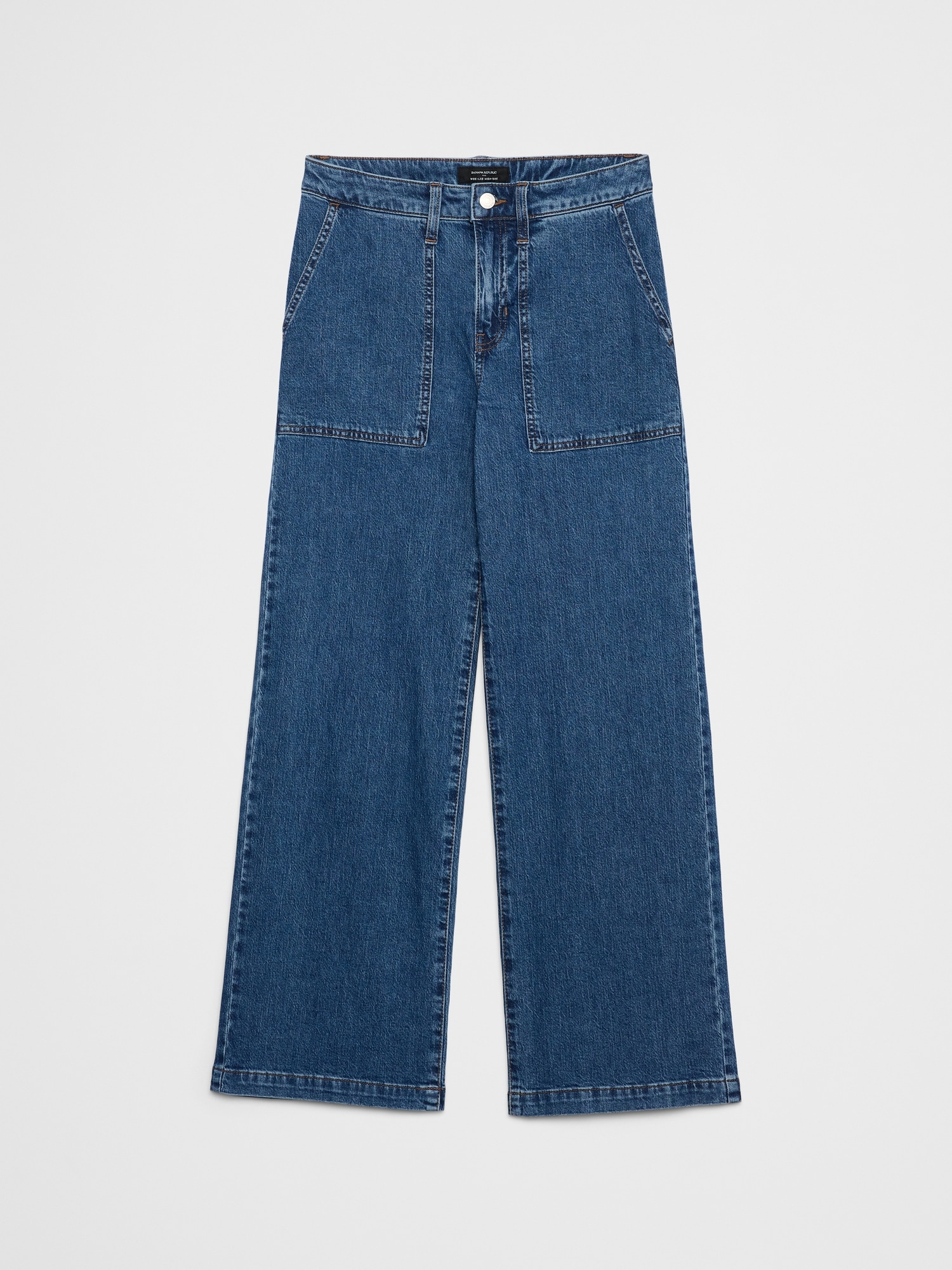 Image number 6 showing, WIDE-LEG HIGH-RISE UTILITY JEAN