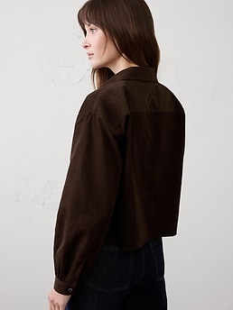 Cropped Double Pocket Shirt | Banana Republic Factory