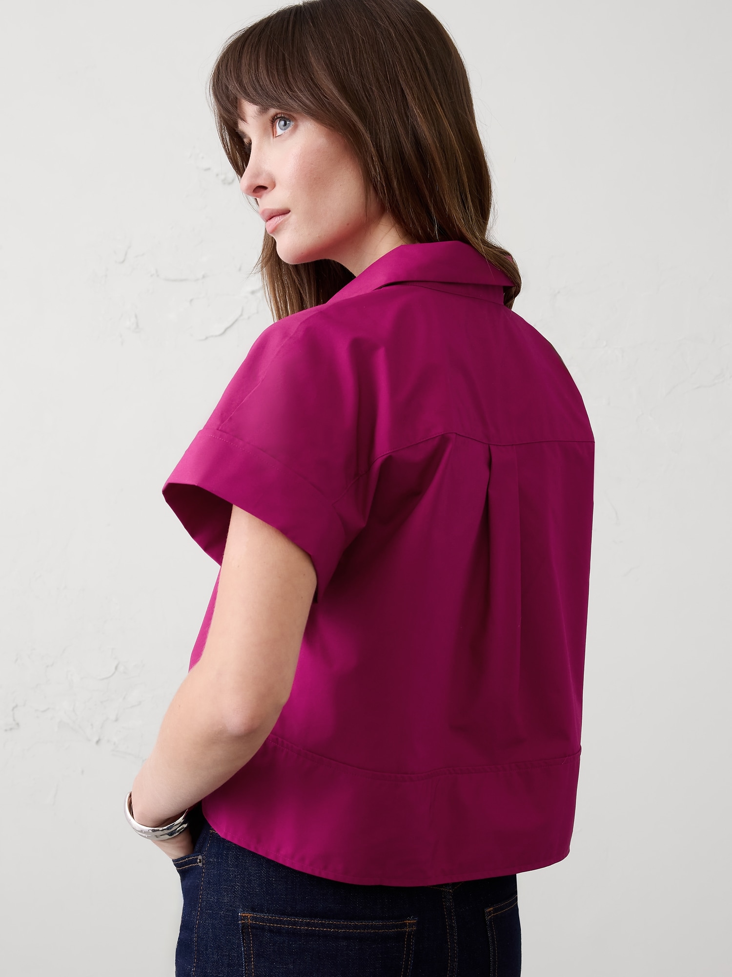Image number 2 showing, BOXY POPLIN SHIRT