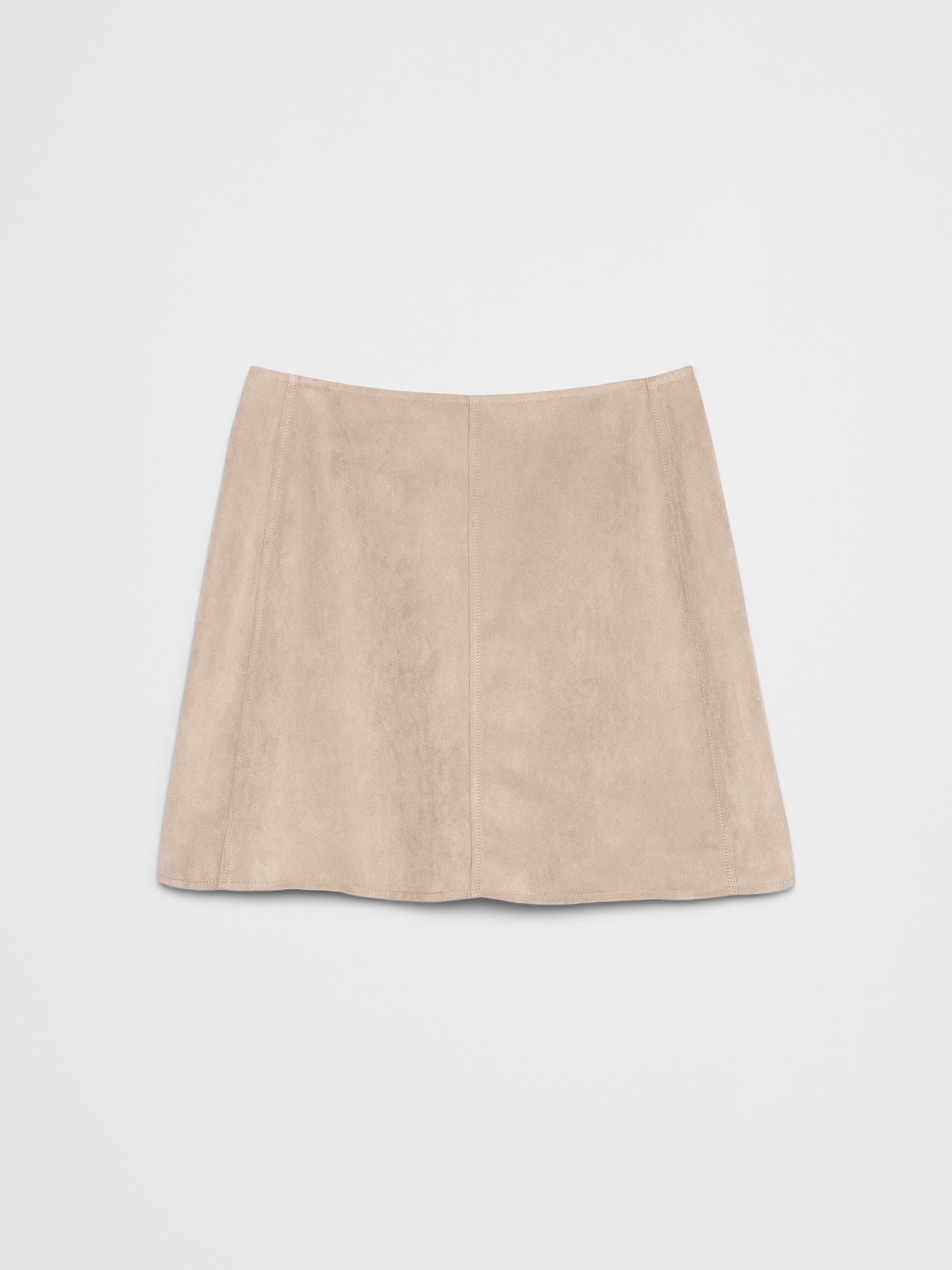 Image number 4 showing, VEGAN SUEDE SEAMED MINI SKIRT