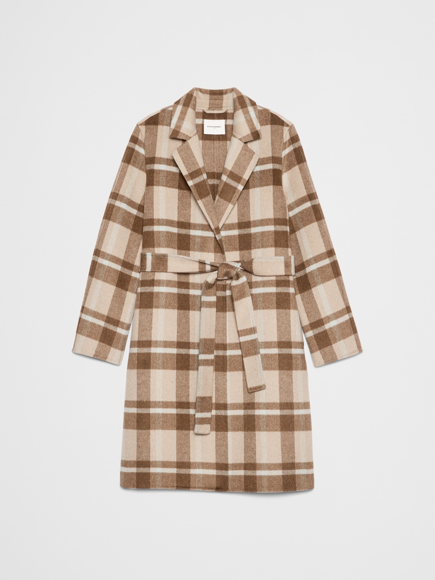 Image number 4 showing, DOUBLE FACE TIE-WAIST COAT