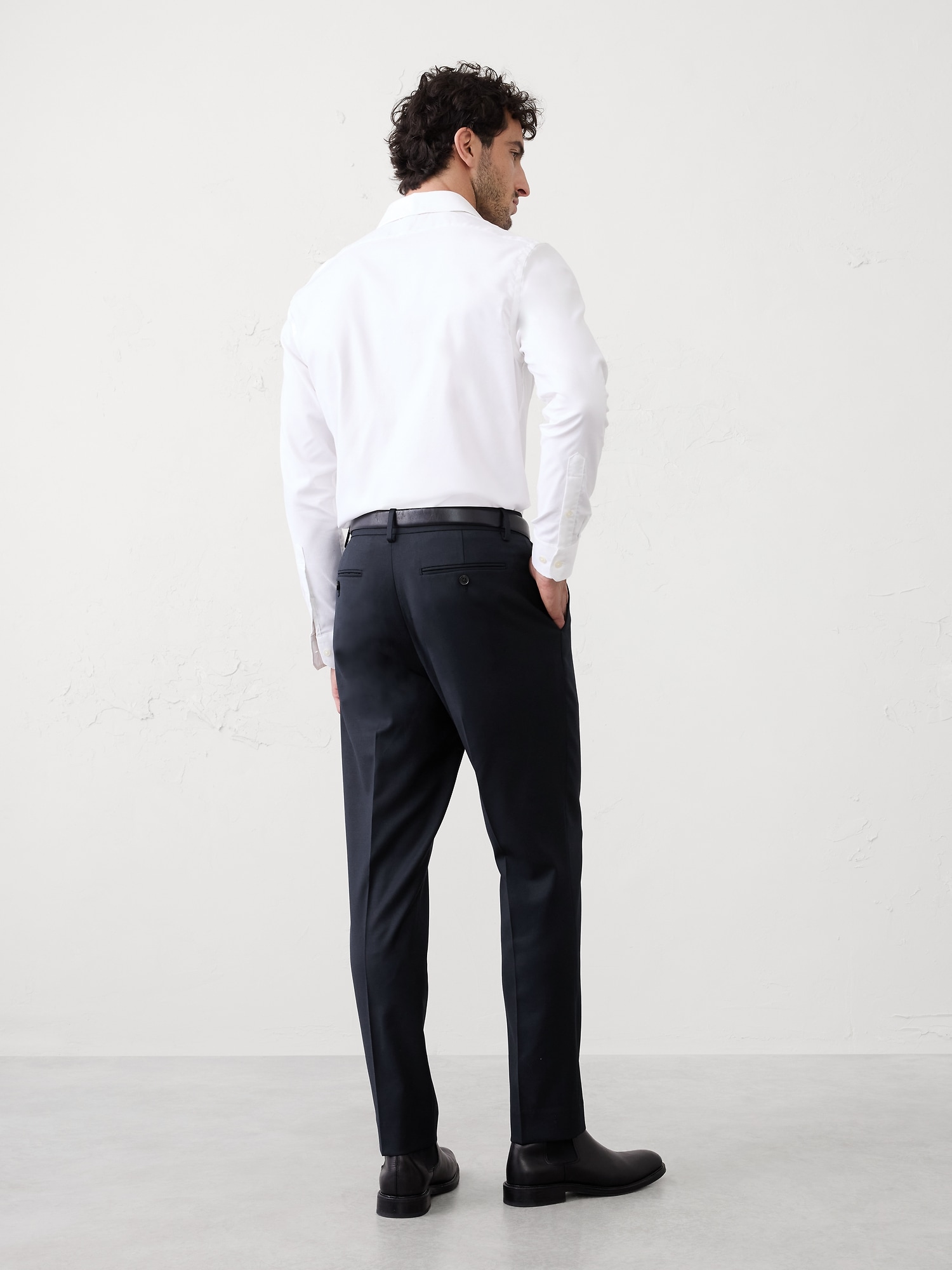 Image number 2 showing, TAILORED-FIT LUXE WOOL-BLEND SUIT TROUSER