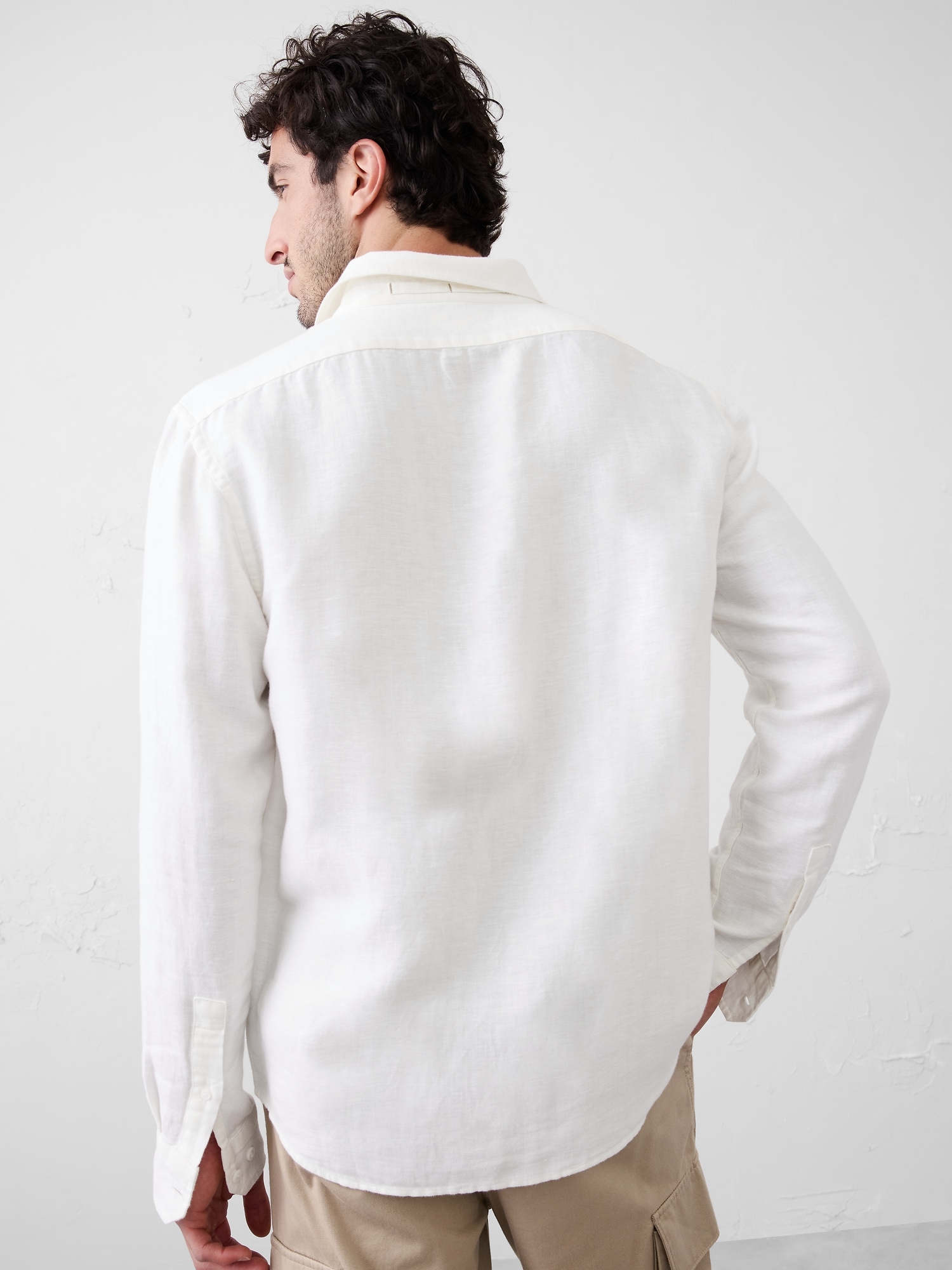 Image number 2 showing, Slim-Fit Linen-Blend Shirt