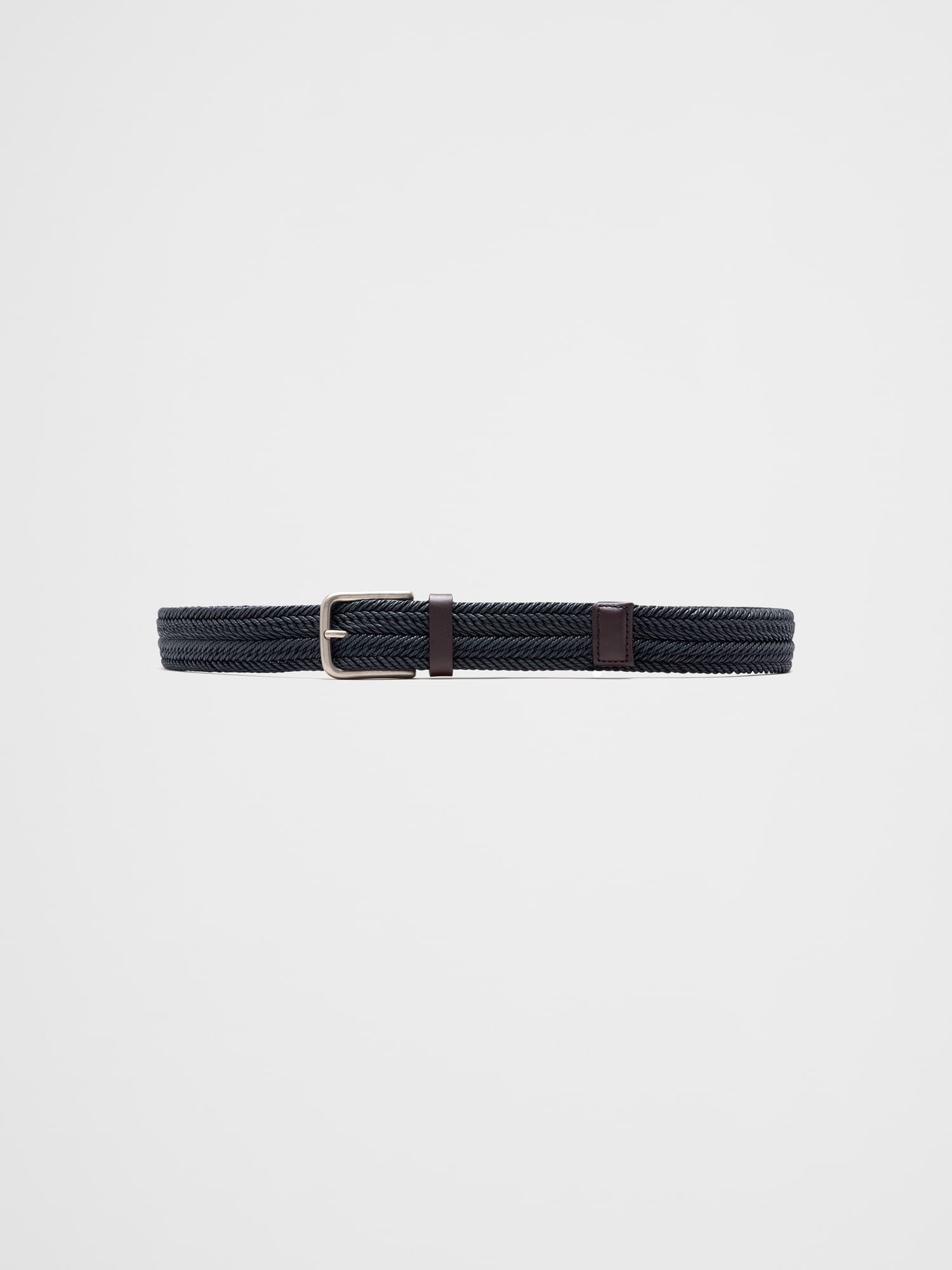 Corded Braided Belt - Navy