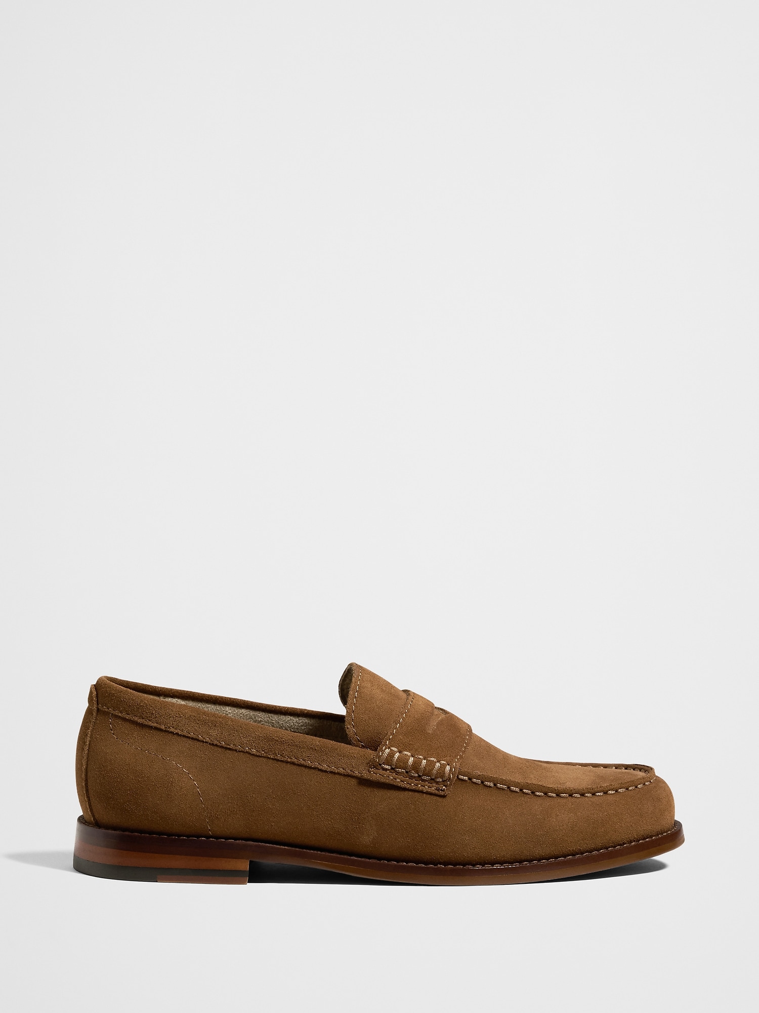 Classic Suede Penny Loafer - Cognac