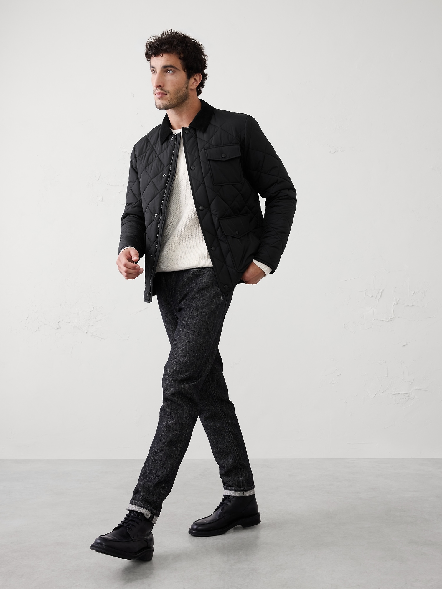 Image number 1 showing, DIAMOND QUILTED JACKET