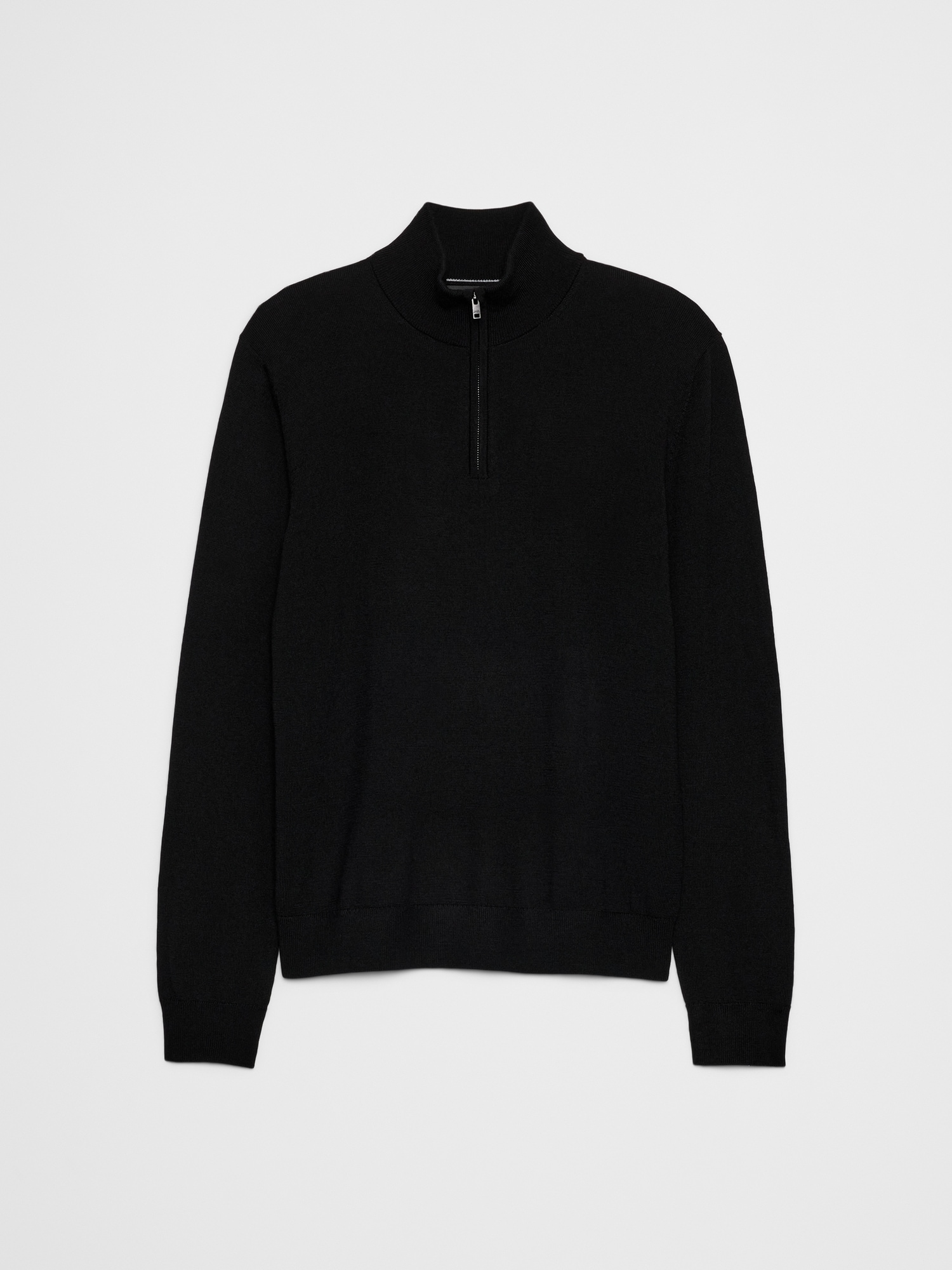 Image number 4 showing, MERINO WOOL HALF-ZIP SWEATER
