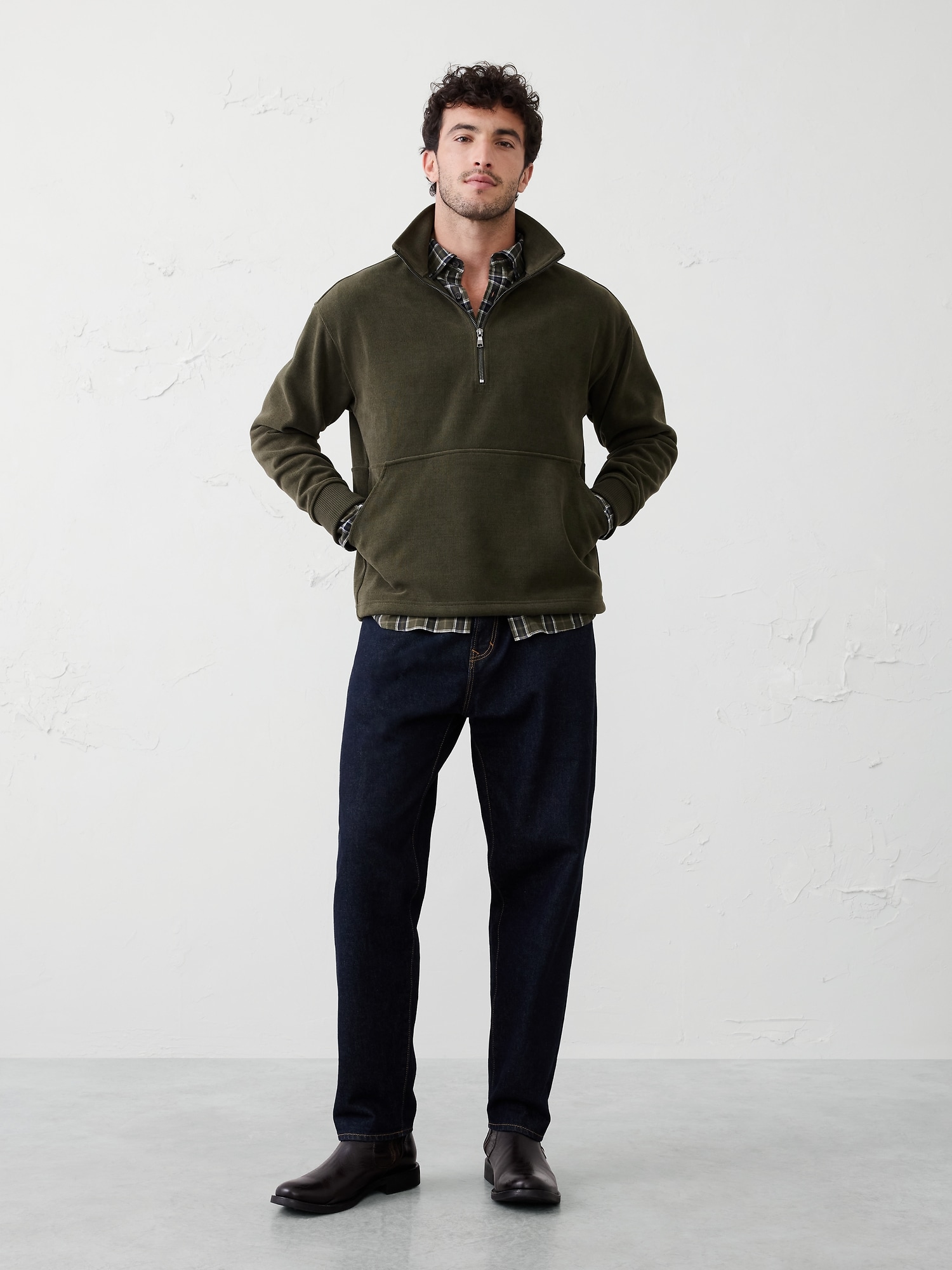 Knit Half-Zip Sweatshirt