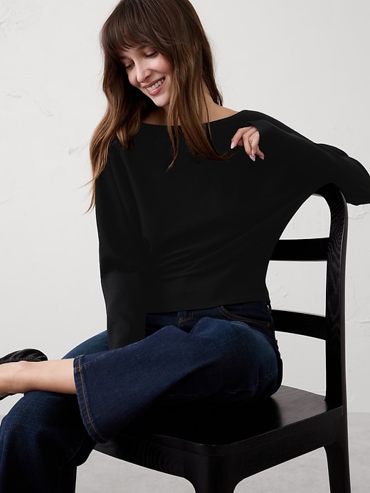 Merino Wool Boatneck Sweater