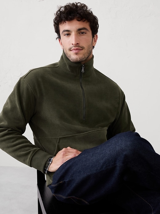 Knit Half-Zip Sweatshirt