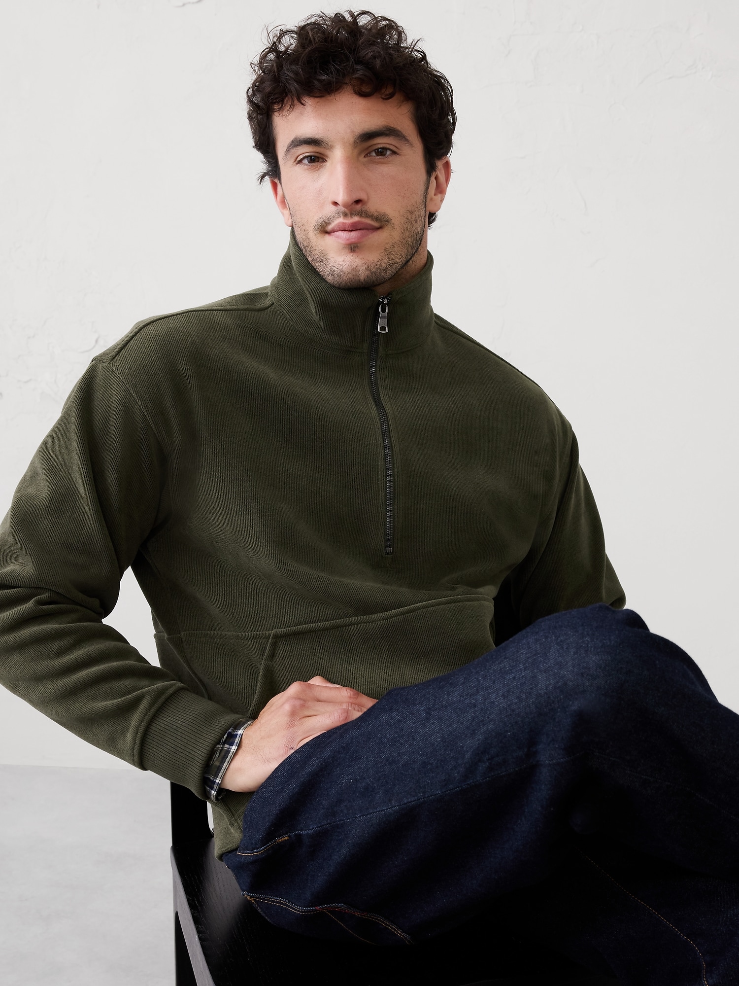 Image number 3 showing, Knit Half-Zip Sweatshirt