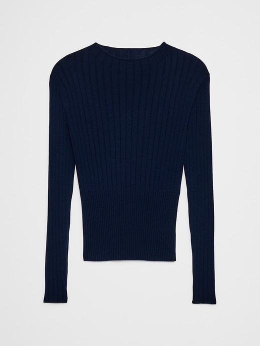 Merino Wool Ribbed Sweater Banana Republic Factory