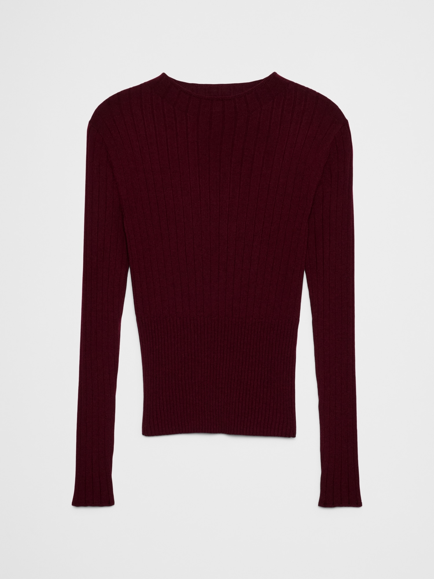 Image number 7 showing, MERINO WOOL RIBBED SWEATER