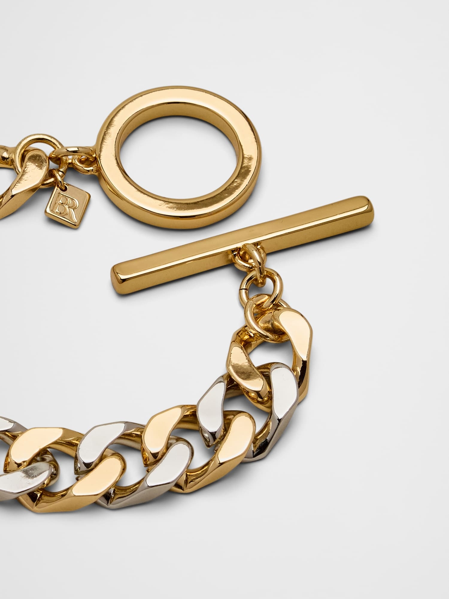 Image number 2 showing, Mixed Metal Curb Chain Bracelet