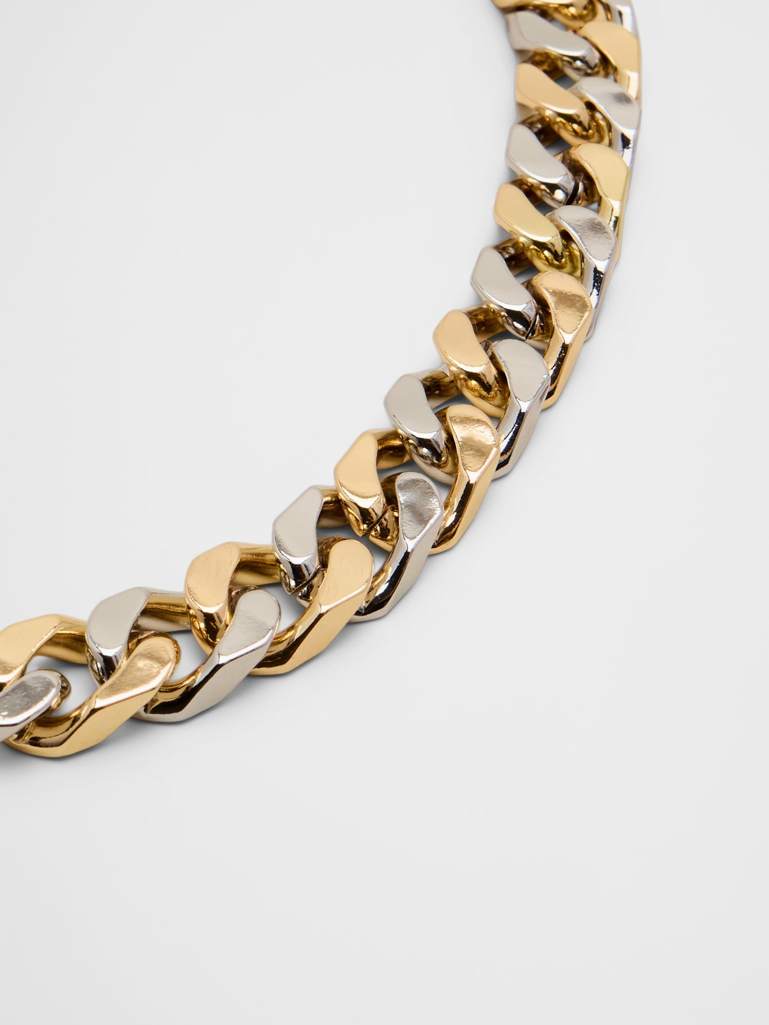 Image number 2 showing, Mixed Metal Curb Chain Toggle Necklace