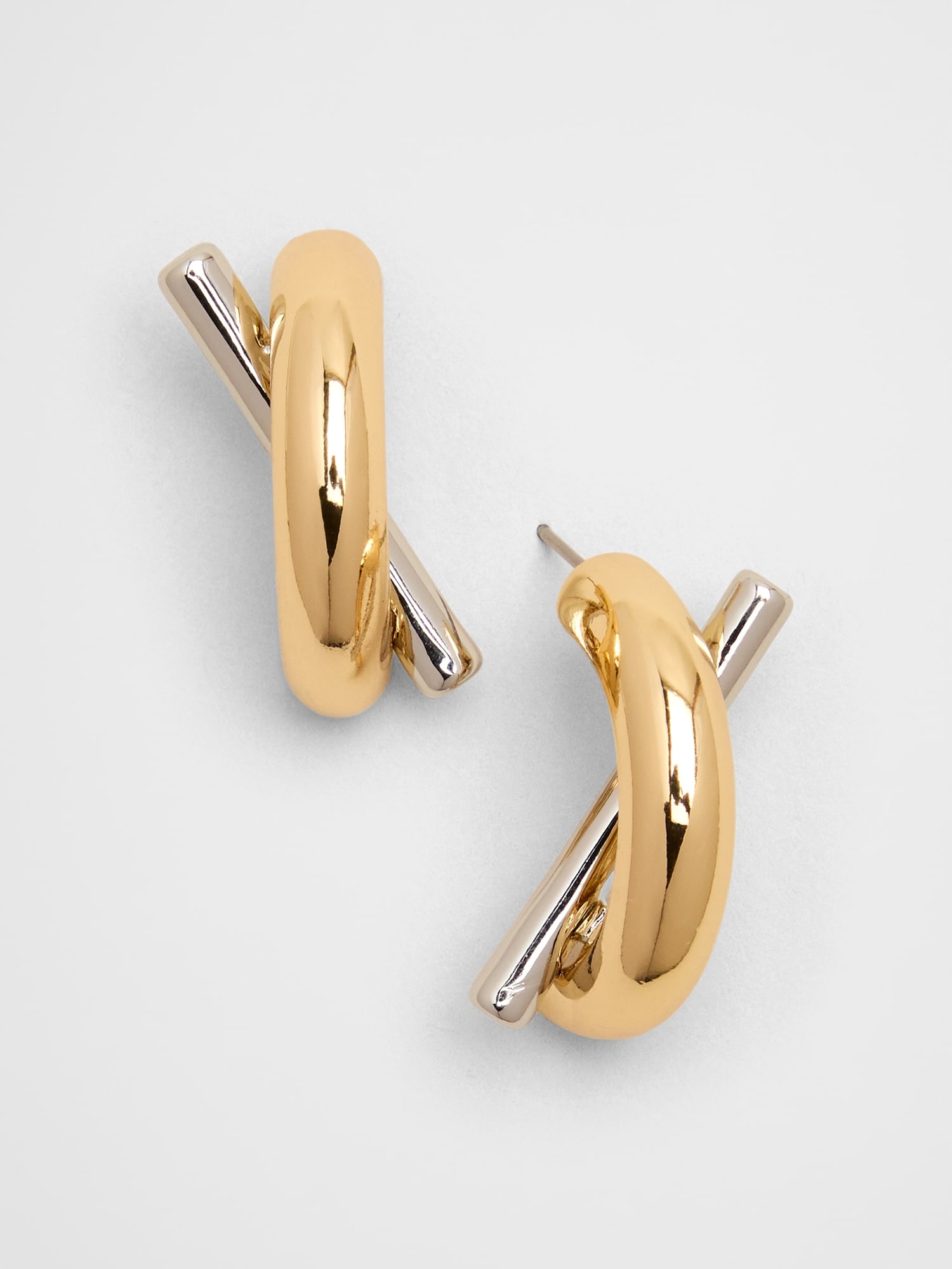 Image number 1 showing, Mixed Metal Bar Earrings