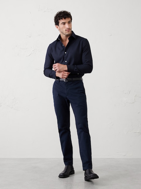 Slim-Fit Dobby Dress Shirt