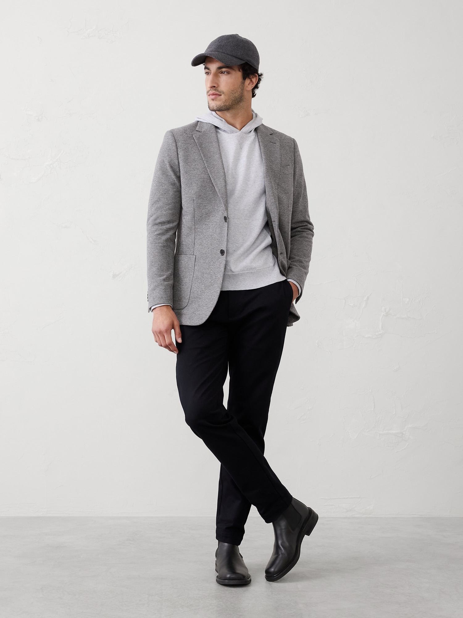 Image number 1 showing, Tailored-Fit Knit Mini Houndstooth Jacket
