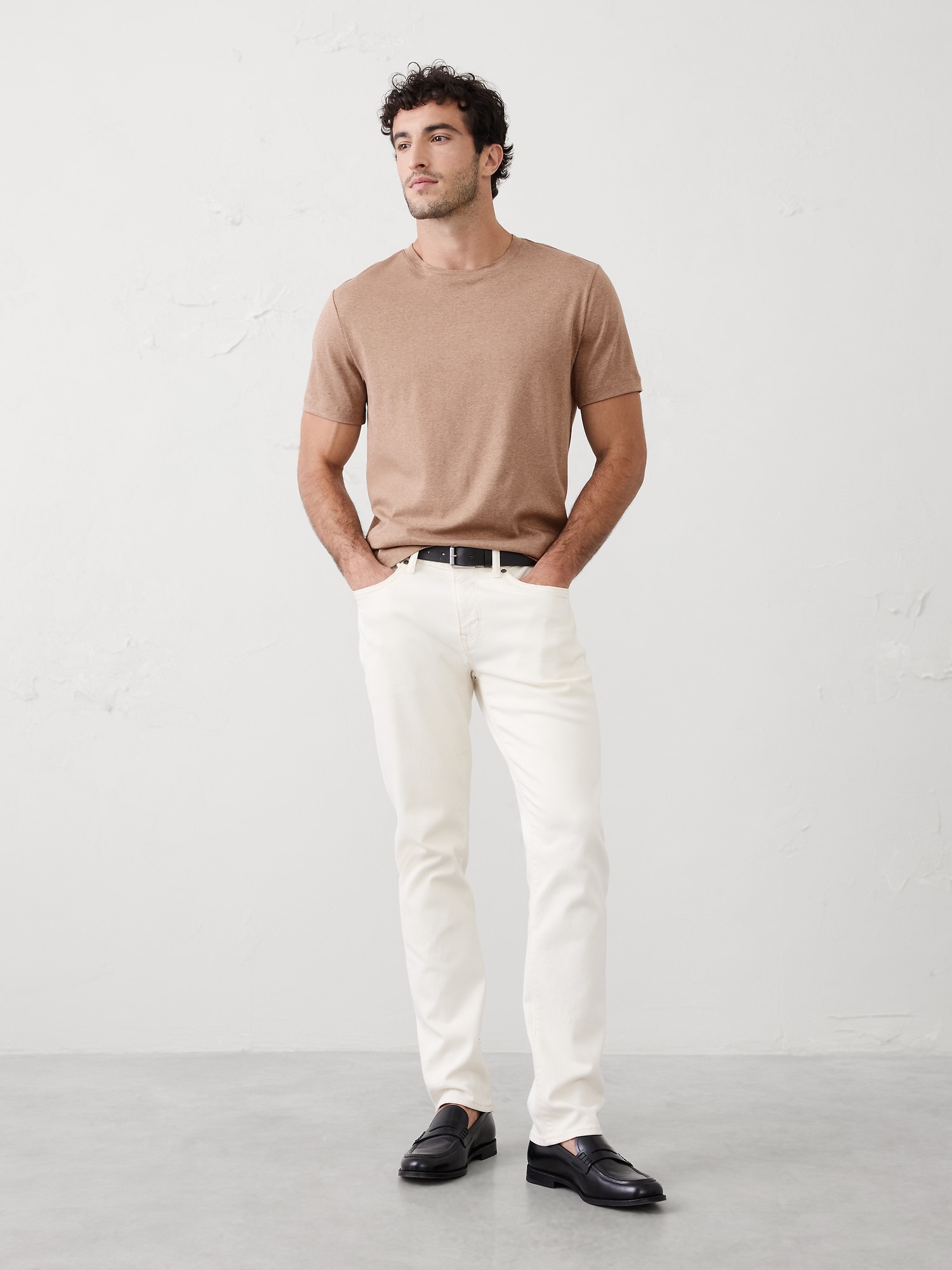 Luxe Touch Crew-Neck T-Shirt - Maverick Tan Heather