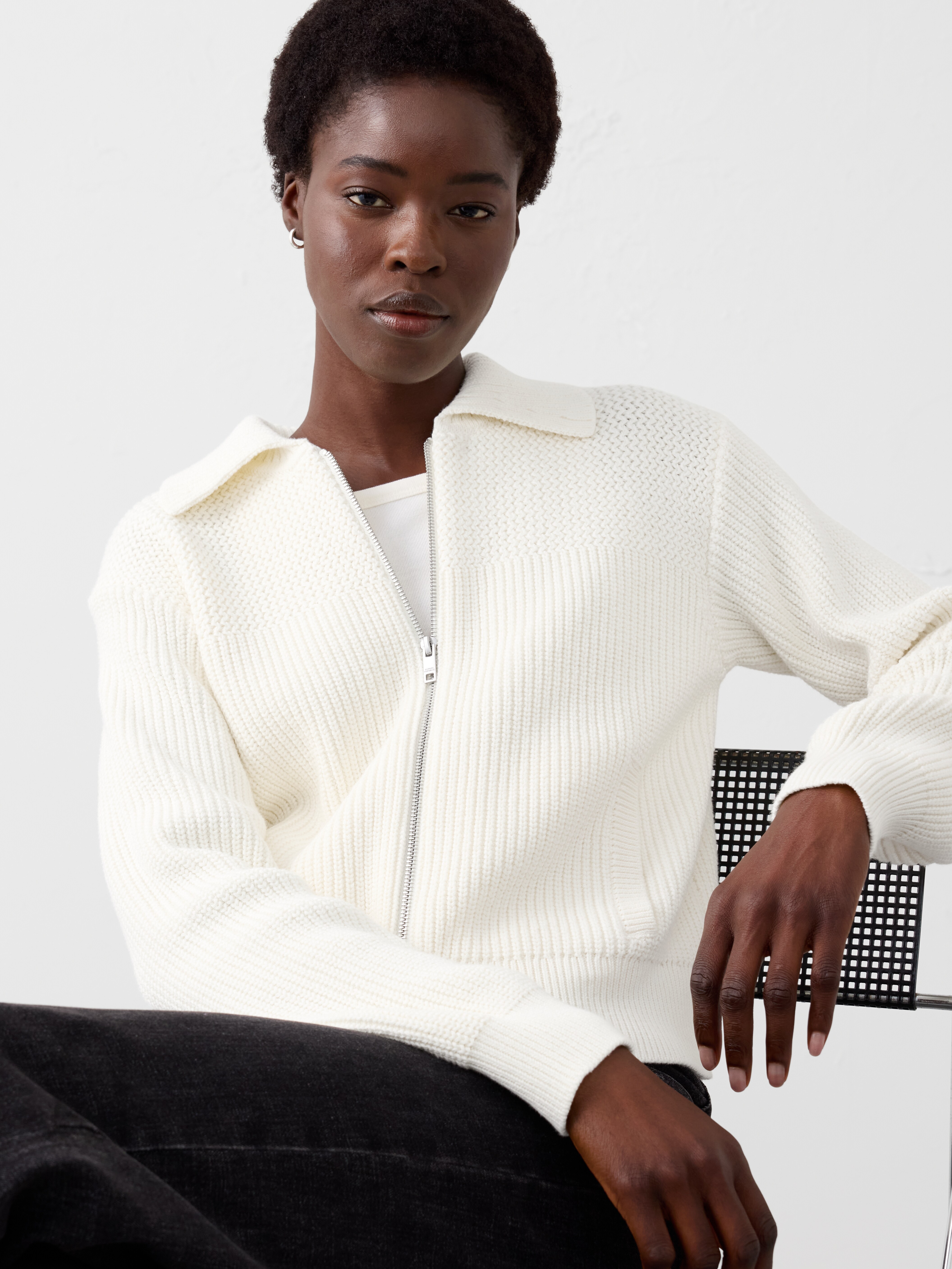 Textured Sweater Jacket