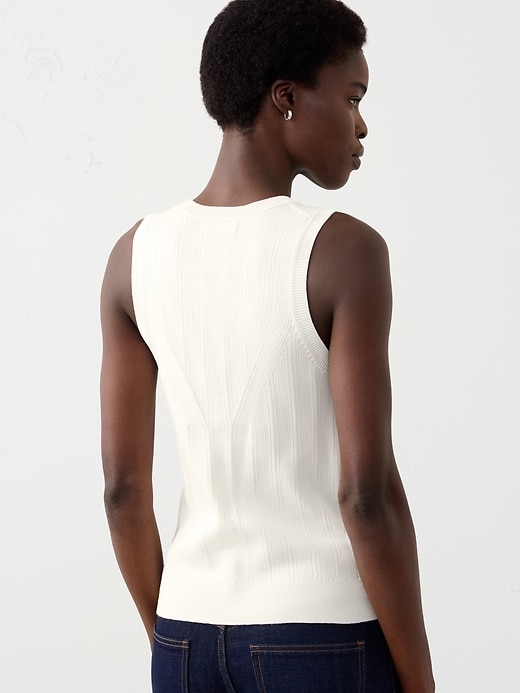 Variegated Ribbed Shell Sweater