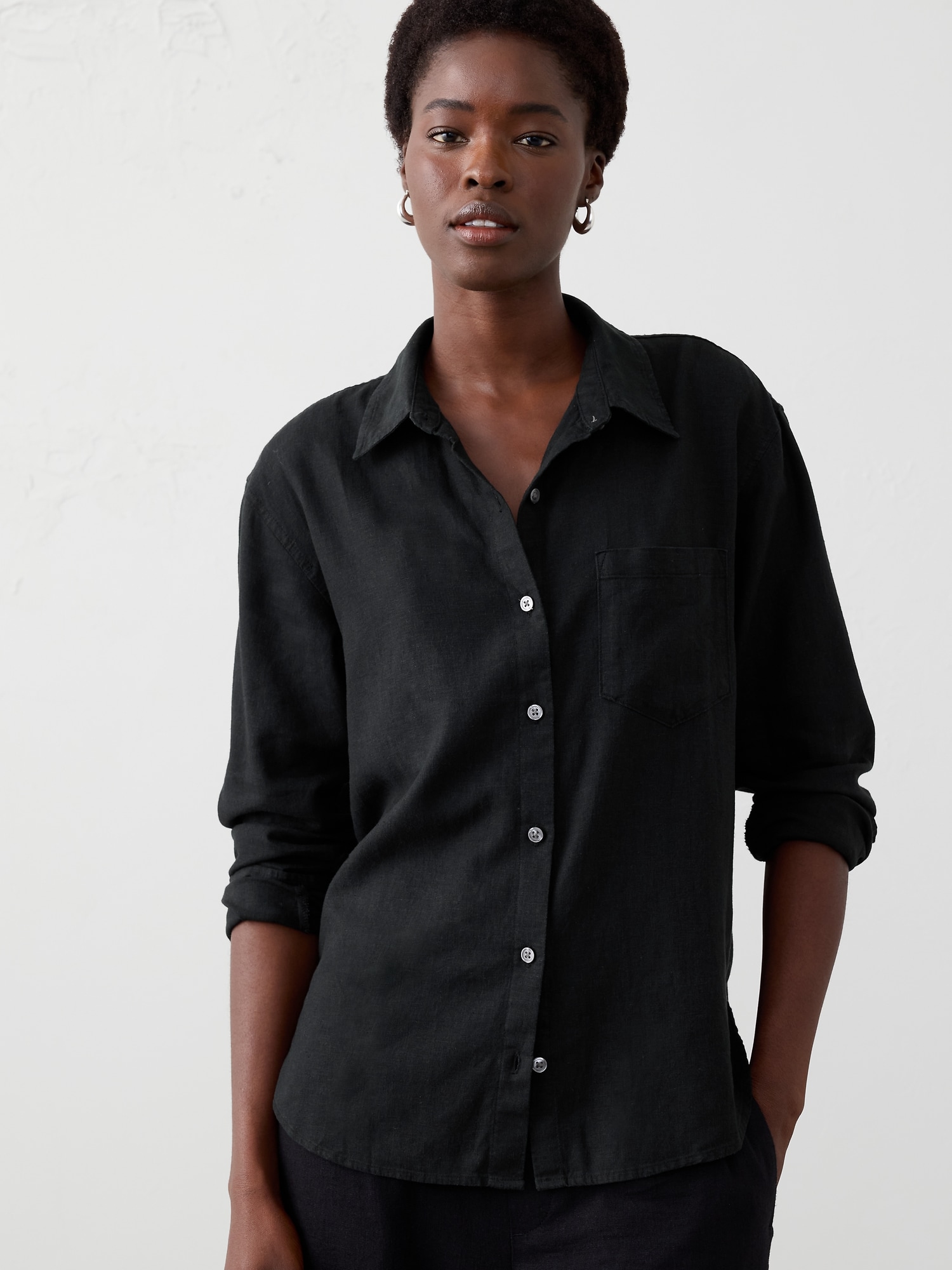 Image number 1 showing, Perfect Linen-Blend Shirt