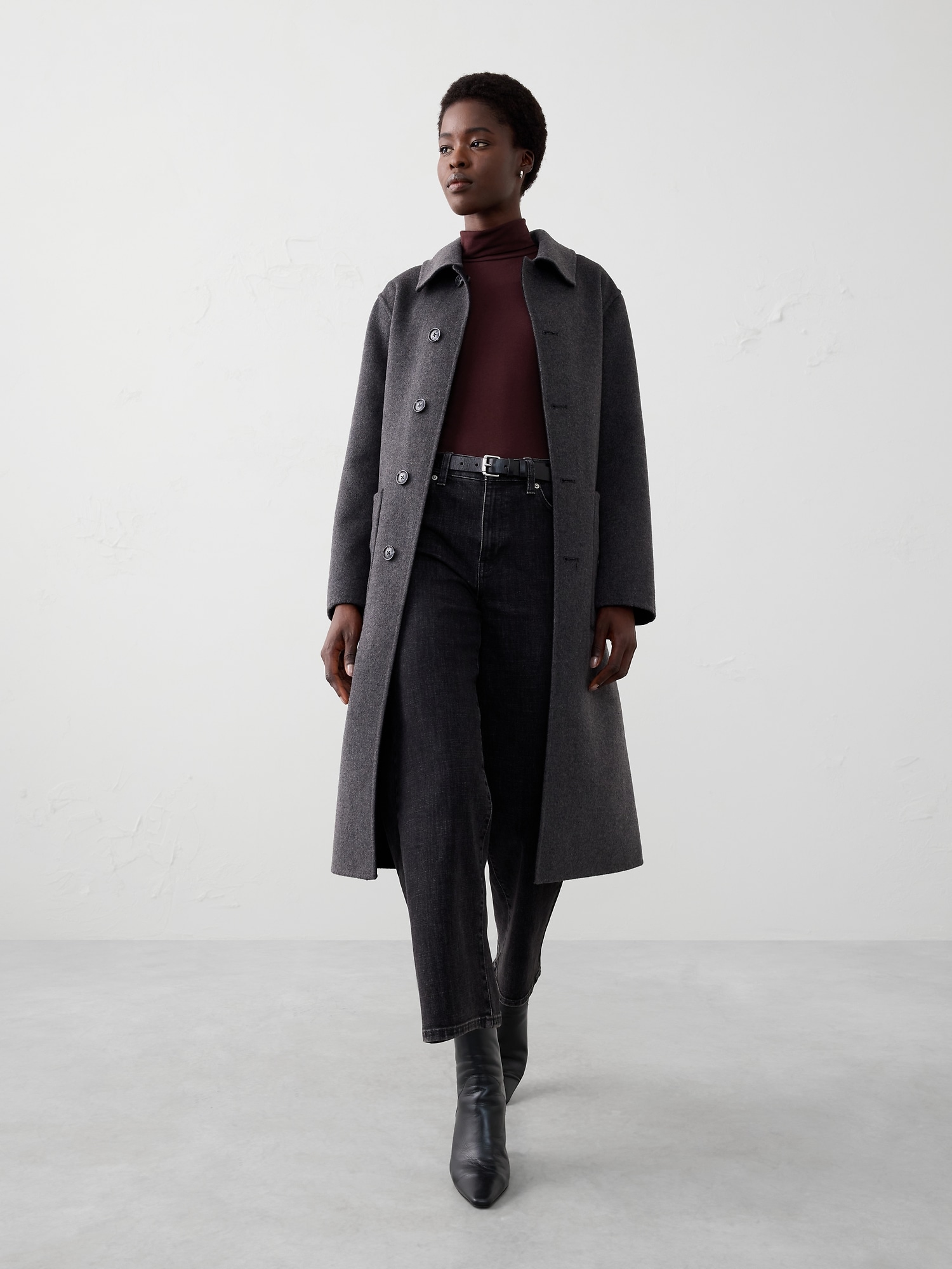 Timeless Turtleneck Top - Vino Rosso