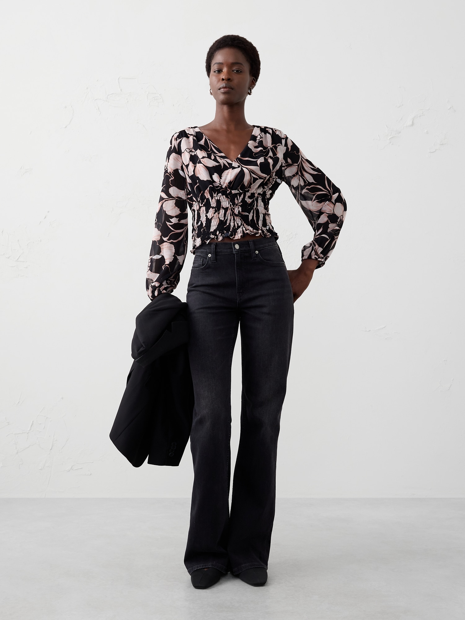 Image number 1 showing, Ruched V-Neck Top
