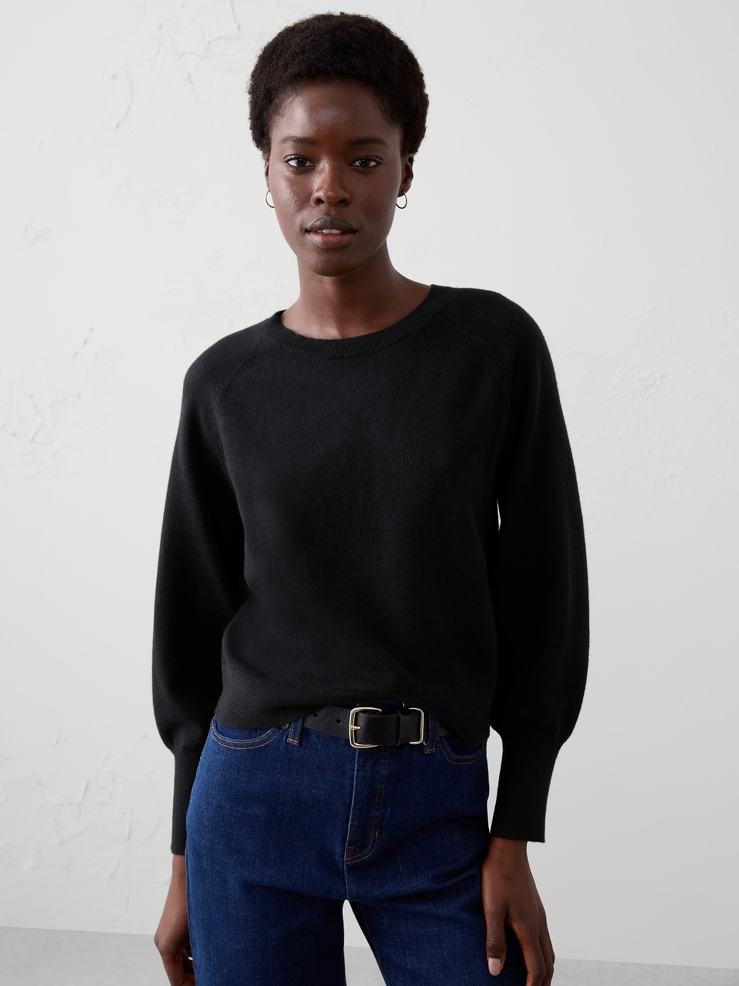 Image number 1 showing, VOLUME-SLEEVE SWEATER