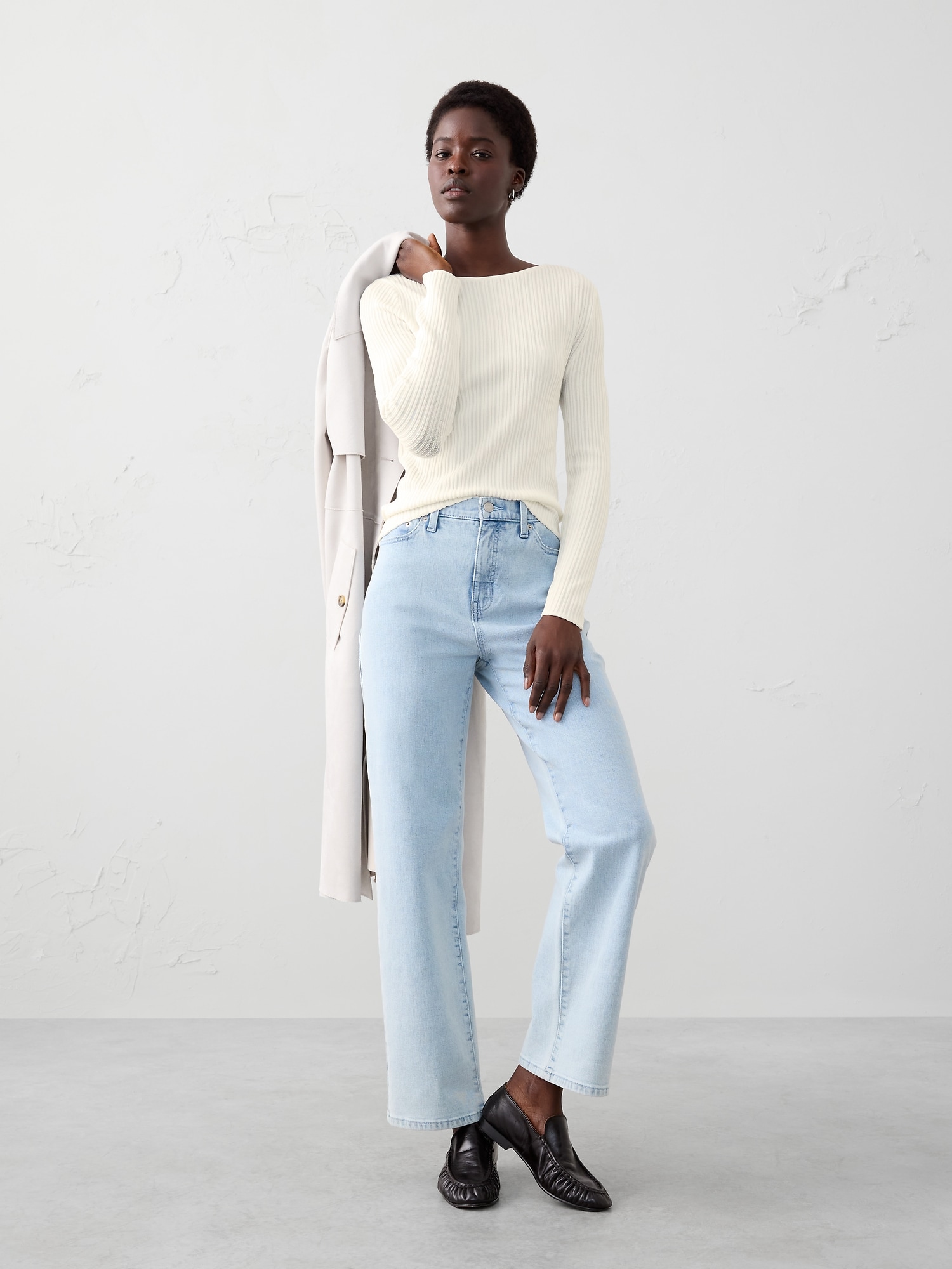 Image number 1 showing, Ribbed Boatneck Sweater
