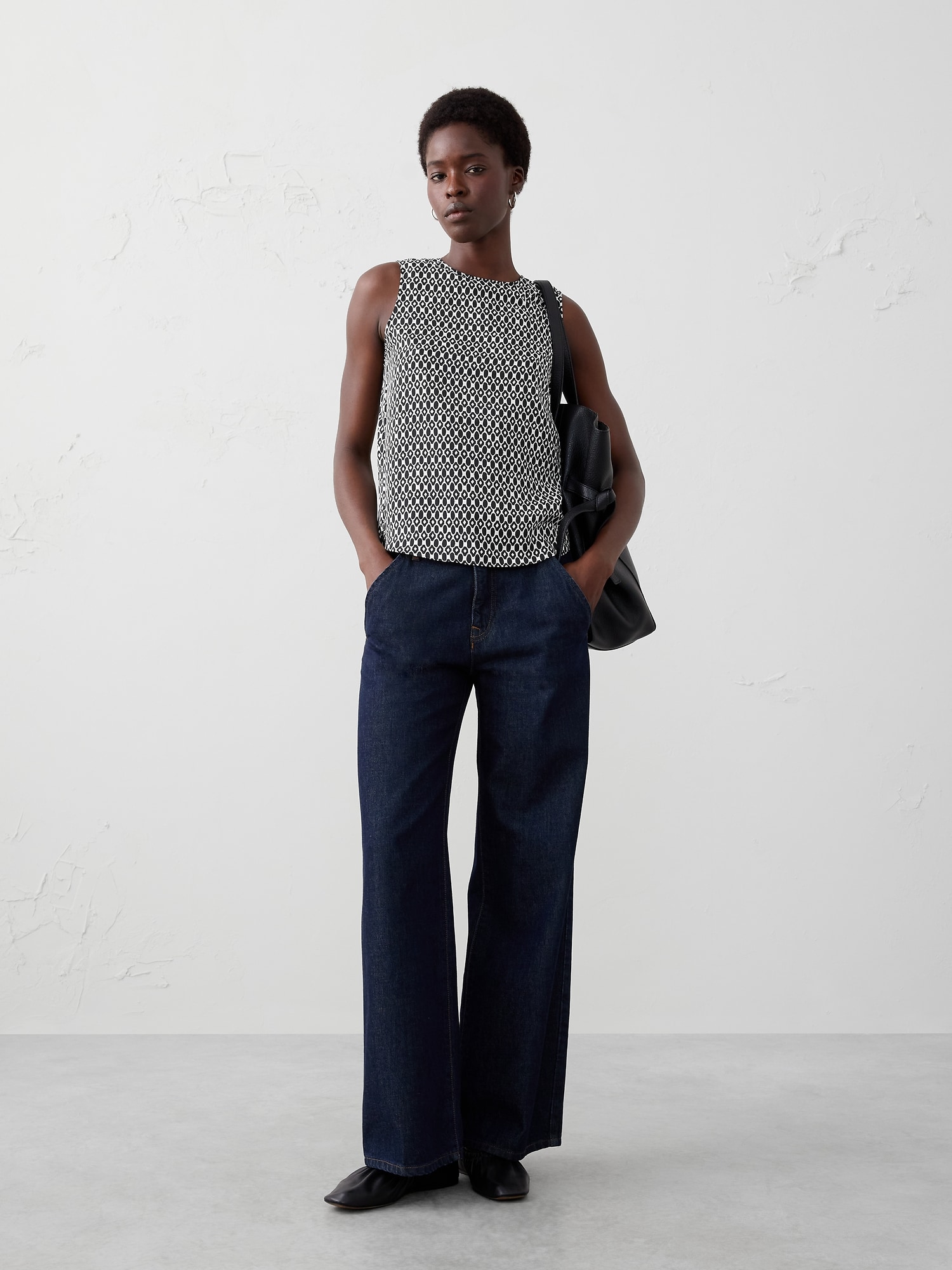 Shell Tank - Black Geo