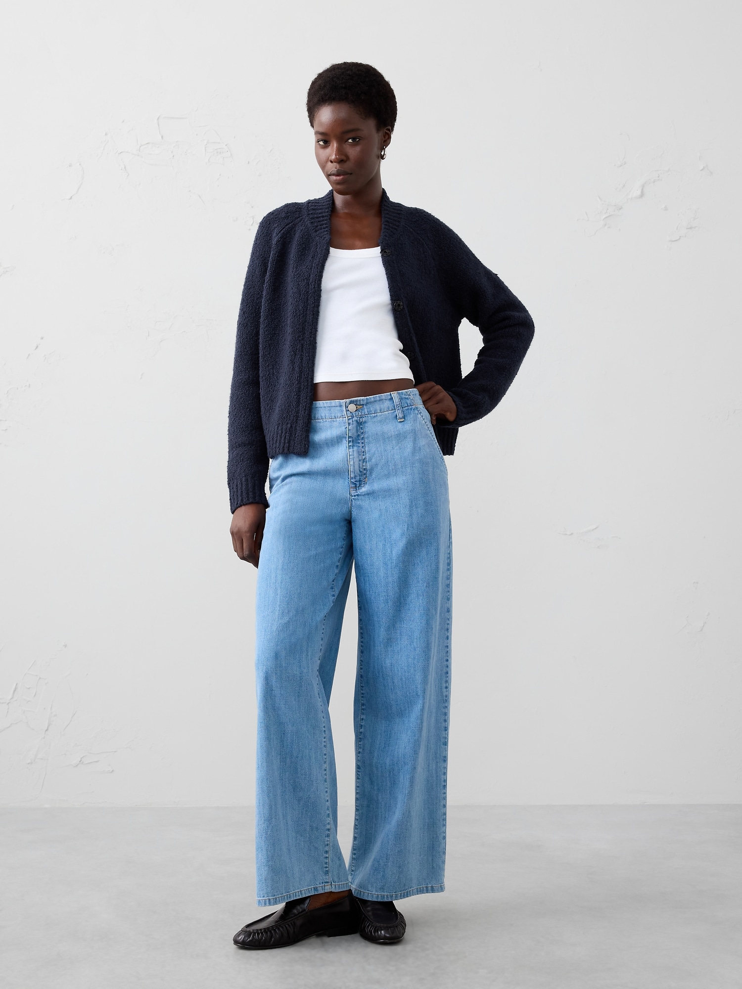 Image number 3 showing, Boucle Bomber Sweater Jacket