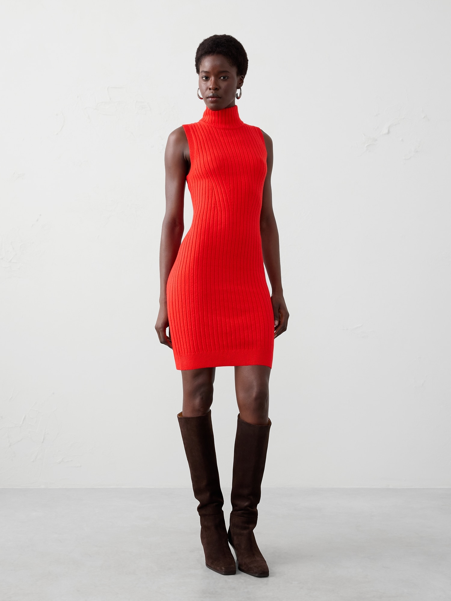 Ribbed Mini Sweater Dress - Pepper Flakes