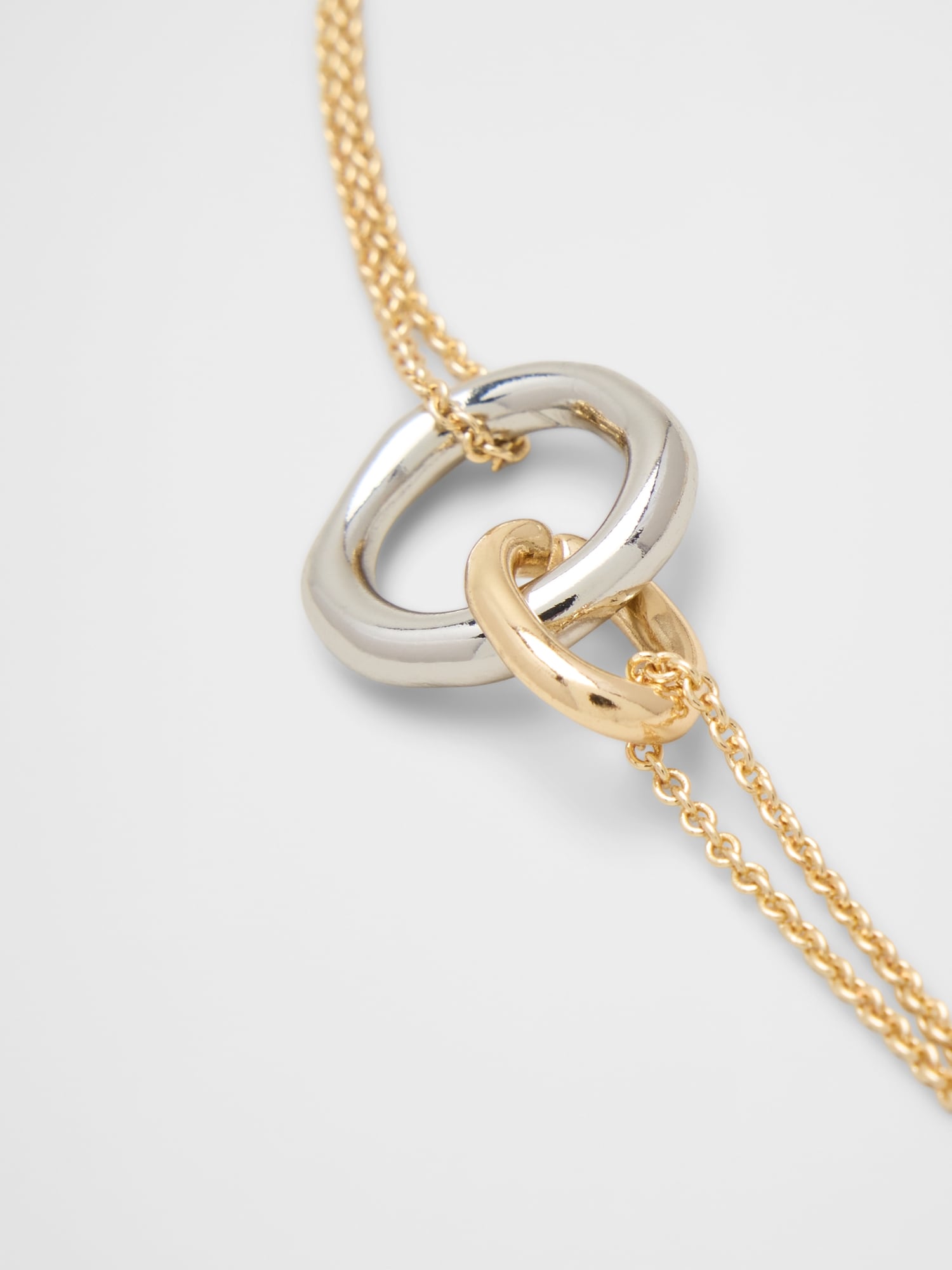 Image number 2 showing, Mixed Metal Interlock Necklace