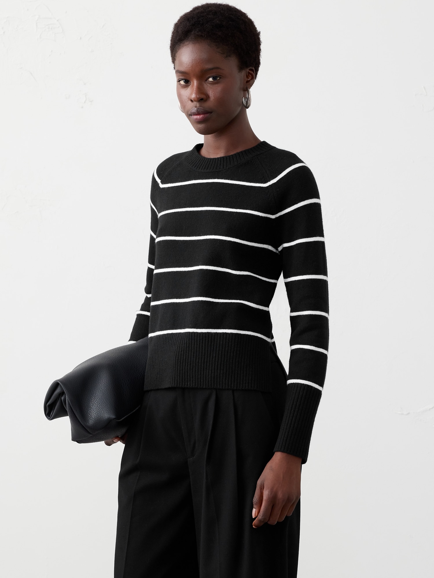 Perfectly Soft Sweater - Black Stripe