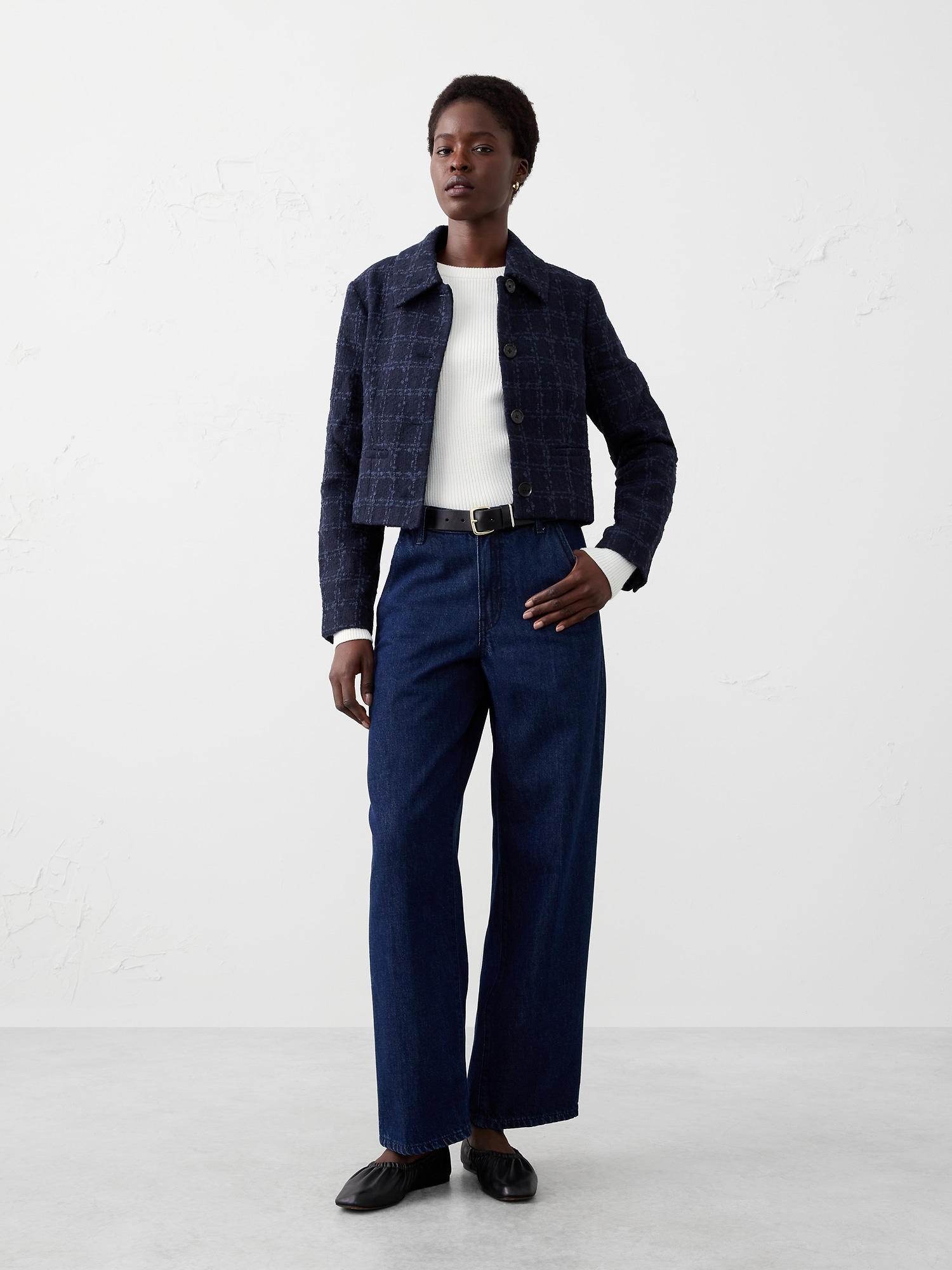 Image number 3 showing, TEXTURED CROPPED JACKET